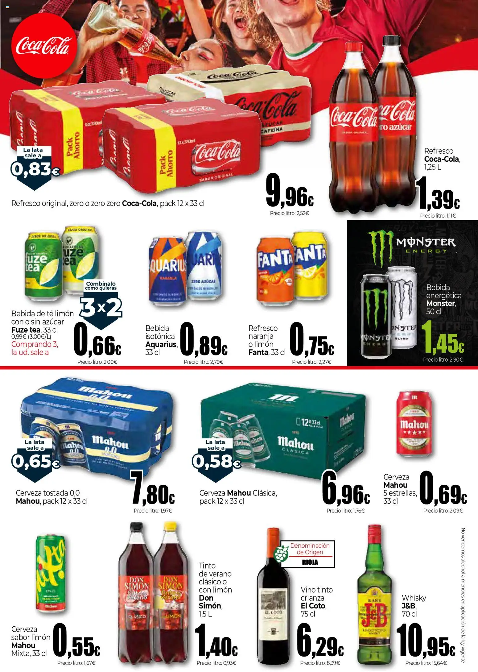 Unide Este verano tus ofertas más a mano Supermercados │ válido desde el 30/07/2026 | Página: 3 | Productos: Vino tinto, Vino, Fanta, Limón