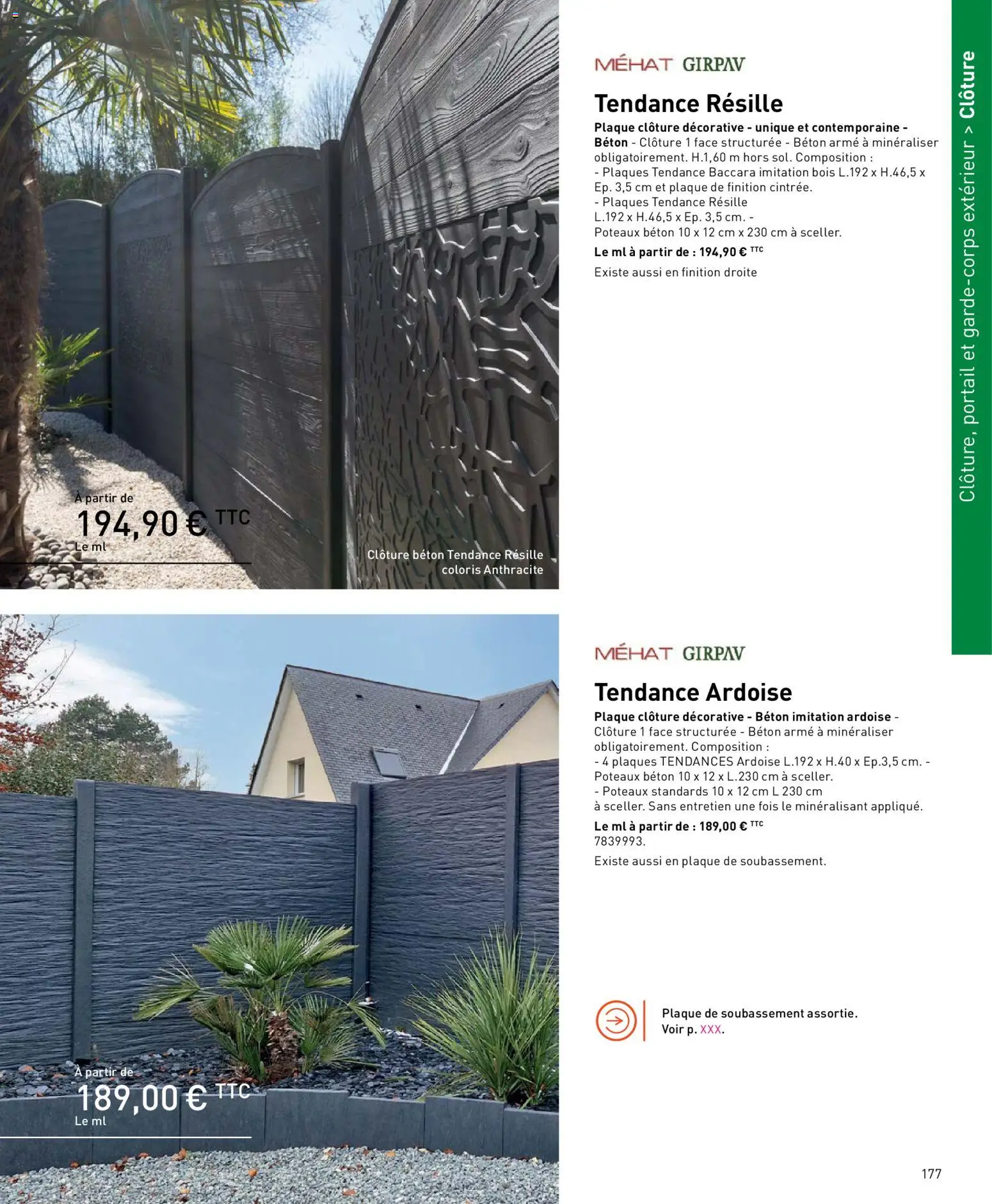 {H1} | Page: 177 | Produits: Portail, Clôture