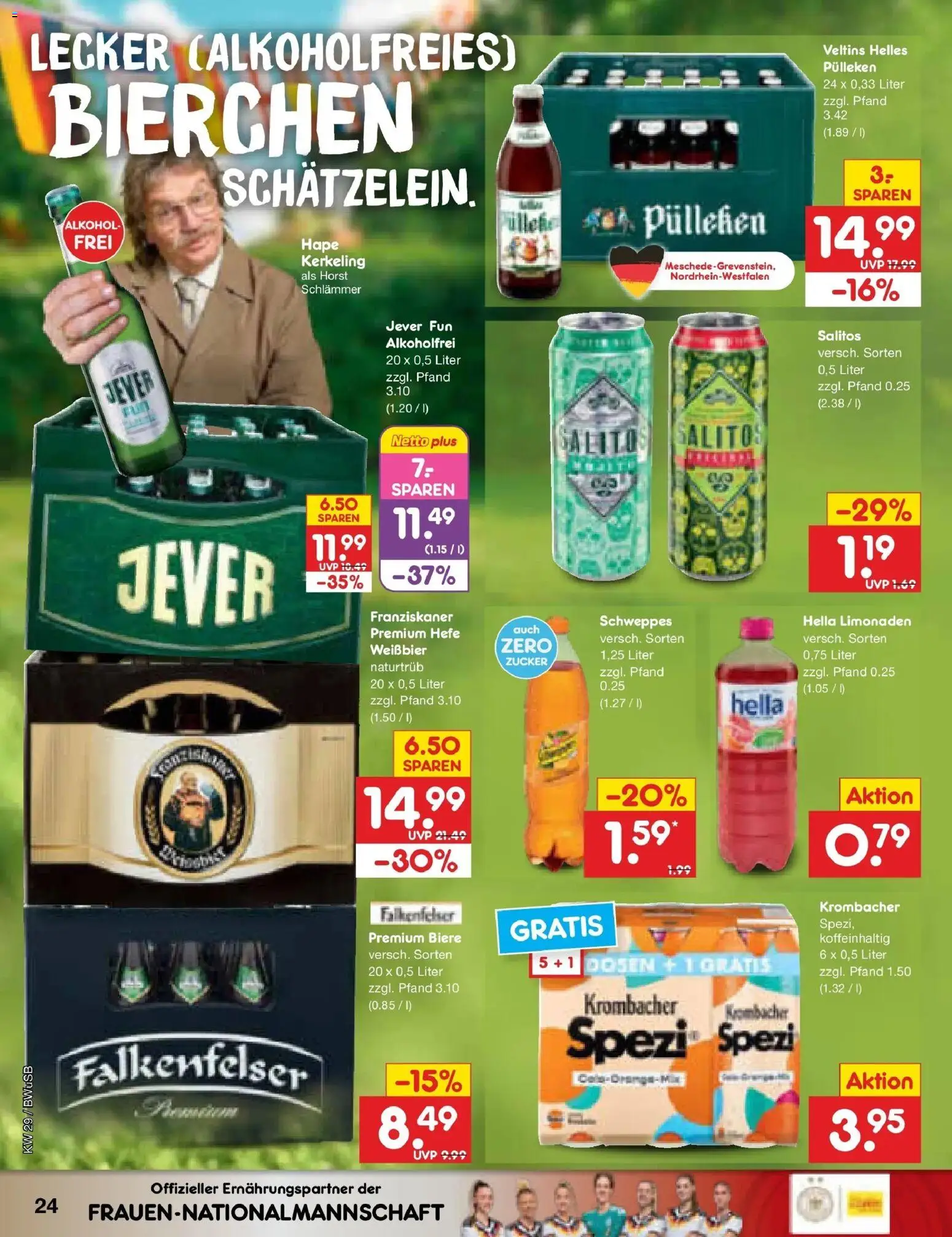 Netto Marken-Discount Prospekt Bielefeld – gültig ab 13.07.2026 | Seite: 32 | Produkte: Helles pulleken, Franziskaner, Weißbier, Hella