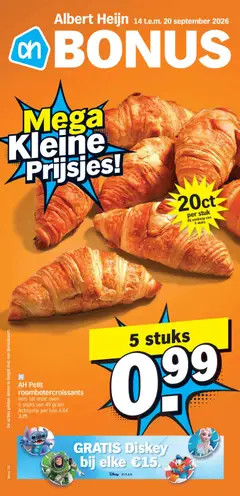 Albert Heijn Folder week / de la semaine 38 - Voorbeeld van een folder van Albert Heijn, geldig van 14/09/2026