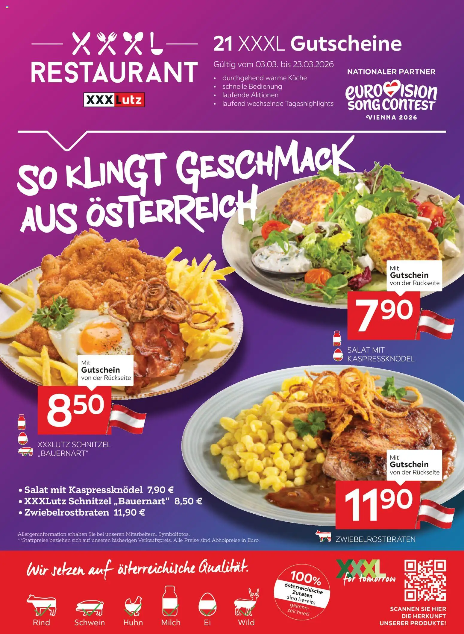 XXXLutz Restaurant (03.03.2026) || Aktuelle Angebote