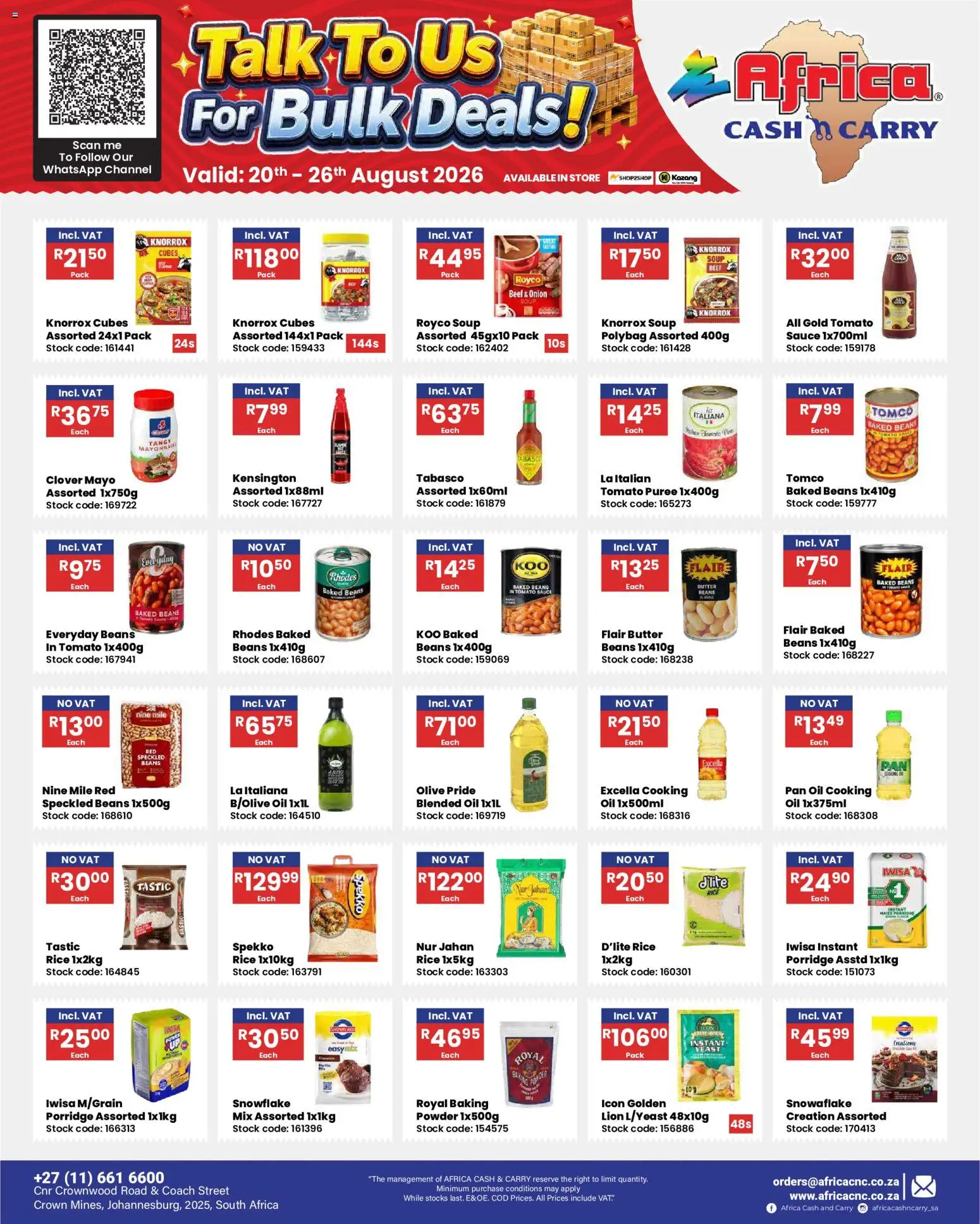 New Africa Cash & Carry catalogue – valid from 20/08/2026 | Page: 29 | Products: Porridge, Powder, Soup, Onion