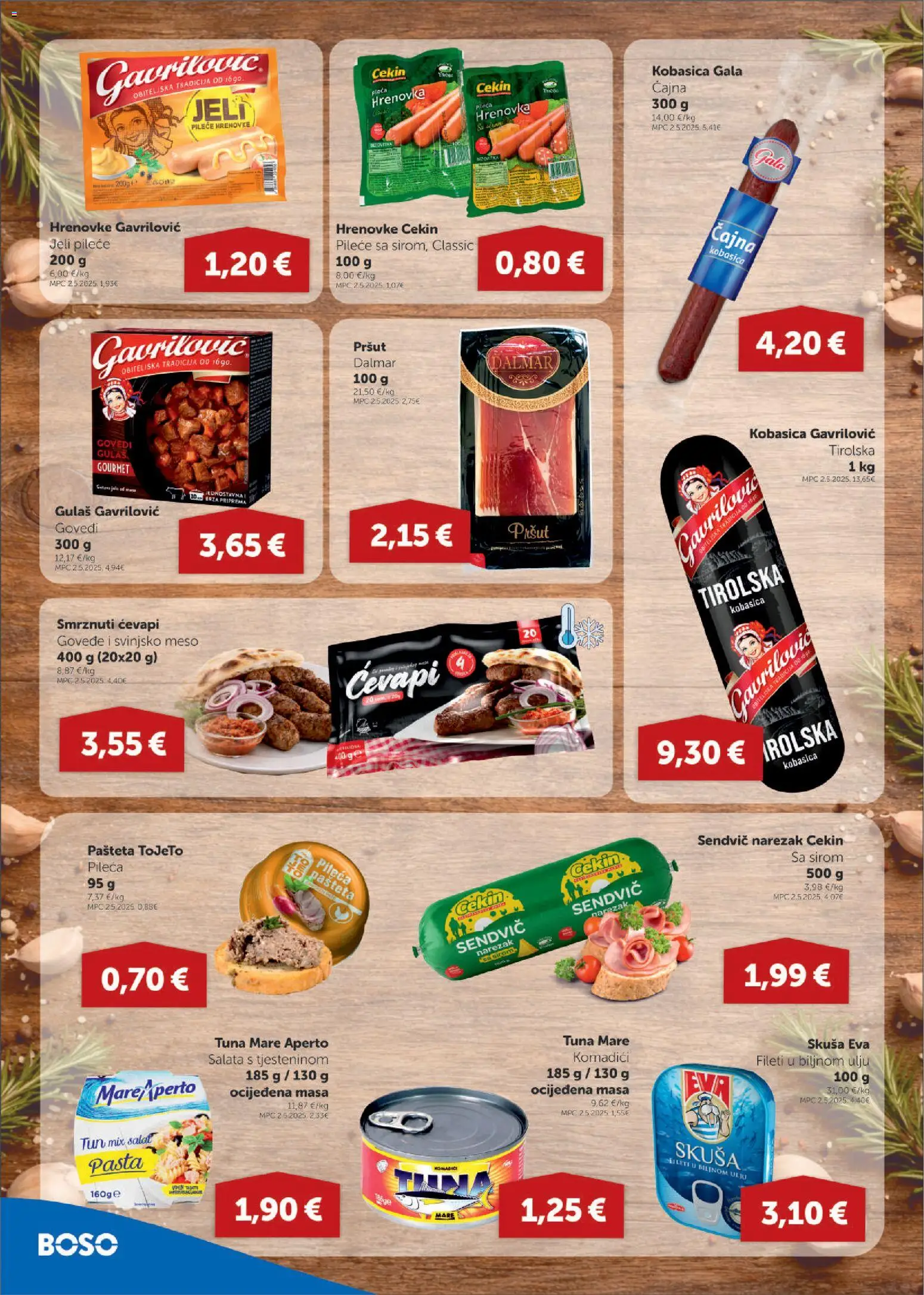 Boso katalog | vrijedi od 12.03.2026 | Stranica: 4 | Proizvodi: Meso, Pršut, Narezak, Pašteta