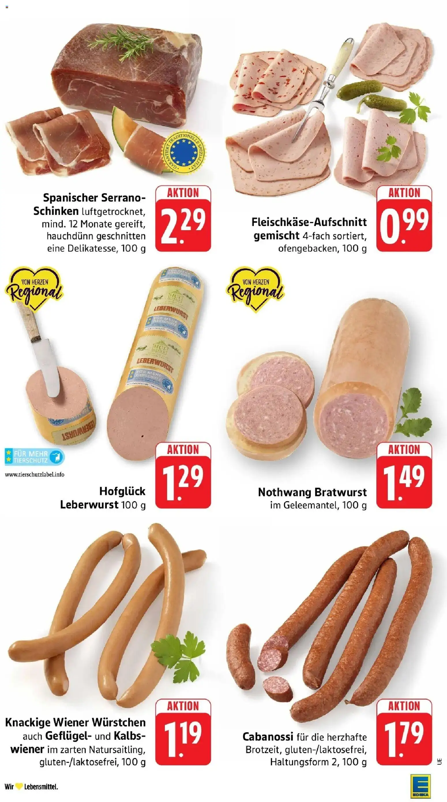 Edeka Prospekt Heilbronn-Sontheim (ab 10.08.2026) » Angebote Online | Seite: 6 | Produkte: Wiener wurstchen, Bratwurst, Schinken