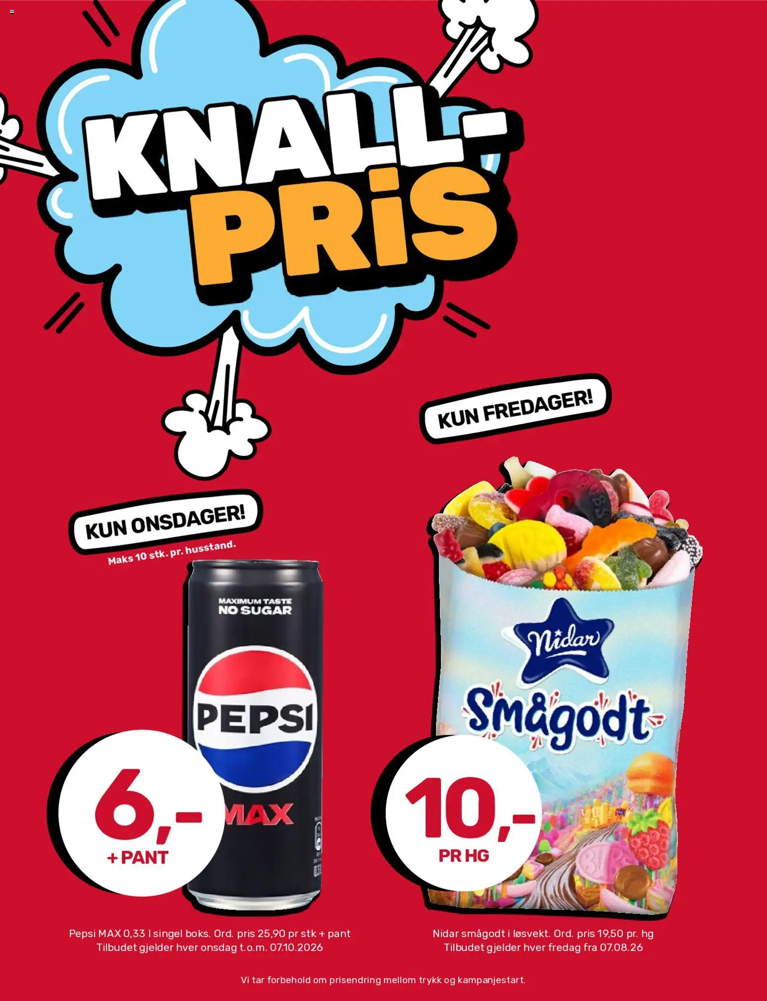{H1} | Side: 9 | Produkter: Pepsi Max, Smågodt, Pepsi