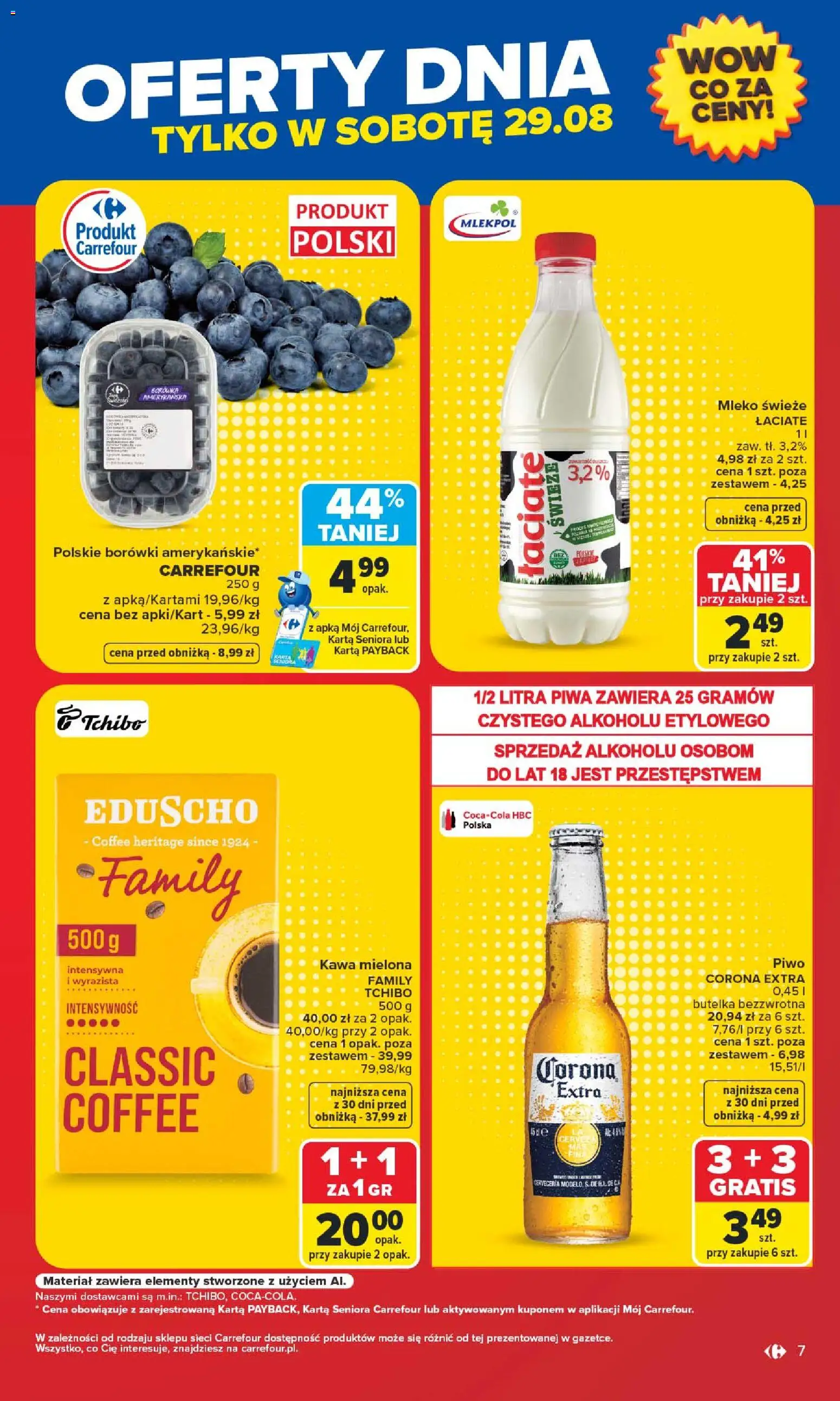 Carrefour gazetka - Warszawa od 24.08.2026 | Strona: 7 | Produkty: Karta, Corona Extra, Kawa, Kawa mielona