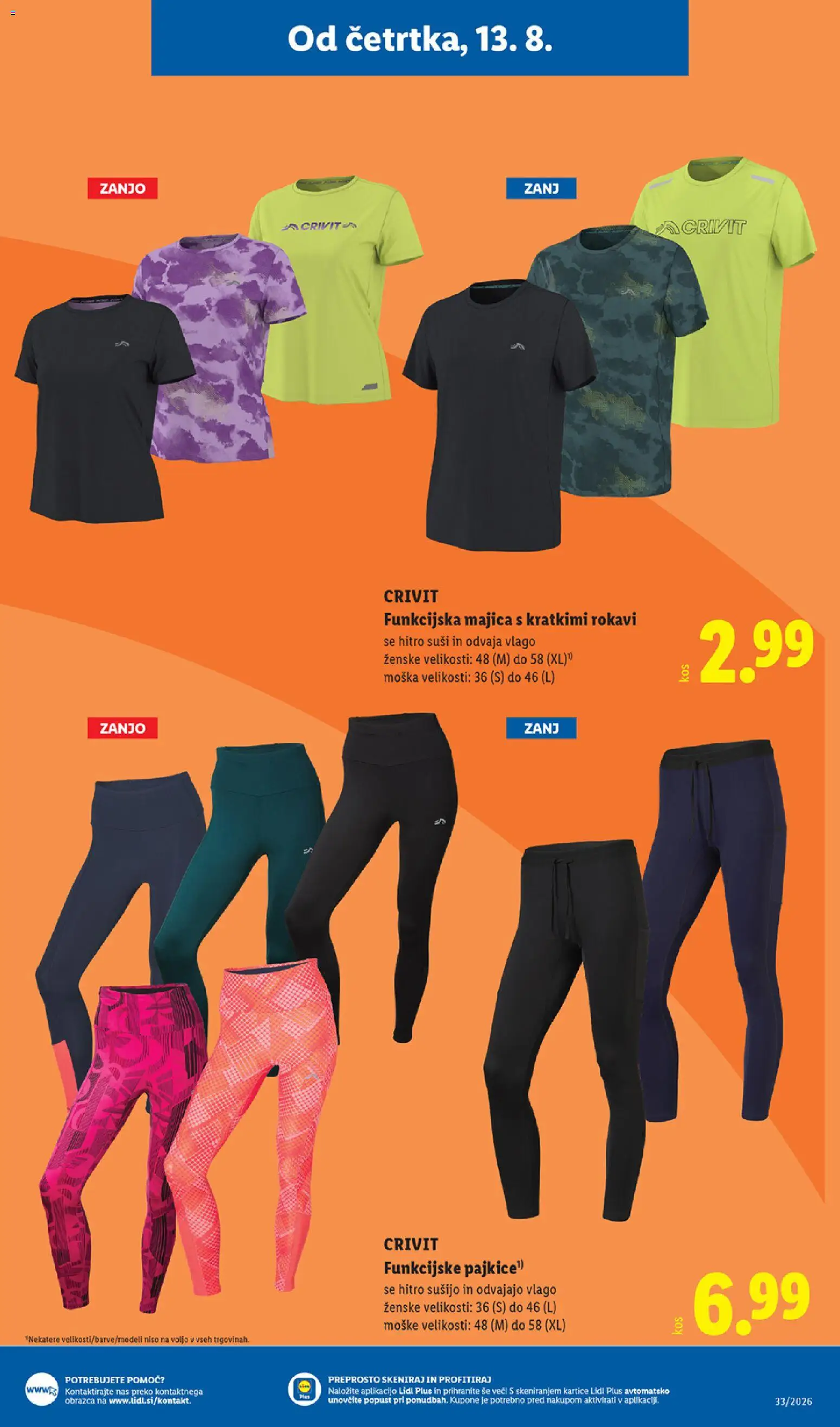 Novi Lidl katalog ponudbe – veljaven od 13.08.2026 | Stran: 35 | Izdelki: Pajkice, Suši, Majica