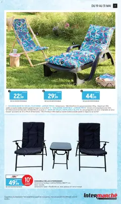 Intermarché - Prévisualisation de Intermarché - Le ciel, le soleil, la piscine valide à partir de 19.05.2026 | Page: 7 | Produits: Plateau, Coussin bain de soleil, Table, Chilienne