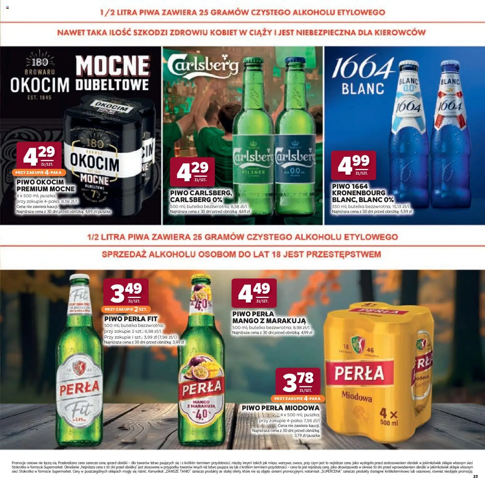 Stokrotka gazetka - Katalog Jesienne Inspiracje od 15.10.2026 | Strona: 23 | Produkty: Stokrotka, Marakuja, Carlsberg, Perła Miodowa