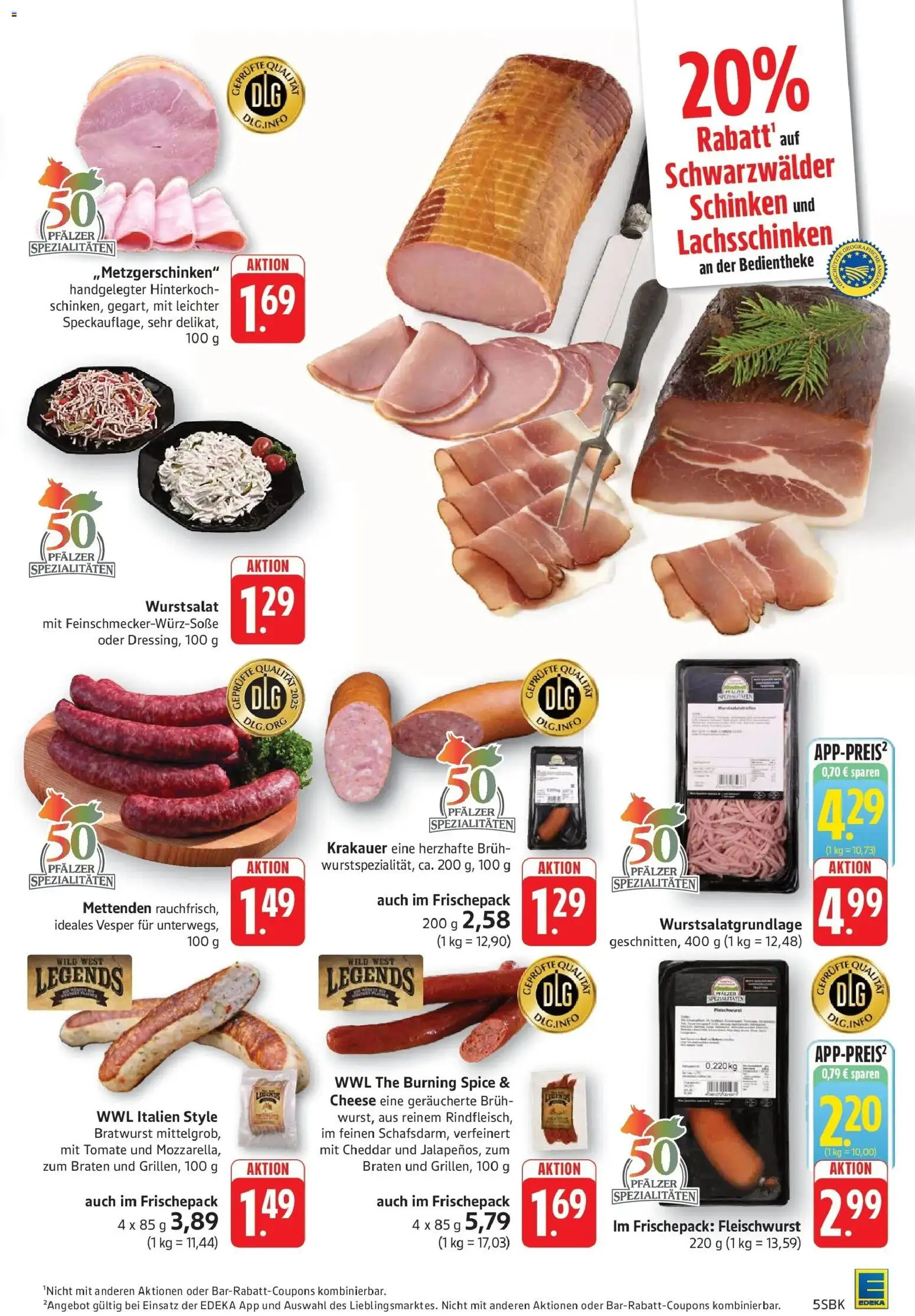 Edeka prospekt Pirmasens – gültig ab 26.05.2026 | Seite: 5 | Produkte: Bratwurst, Schinken