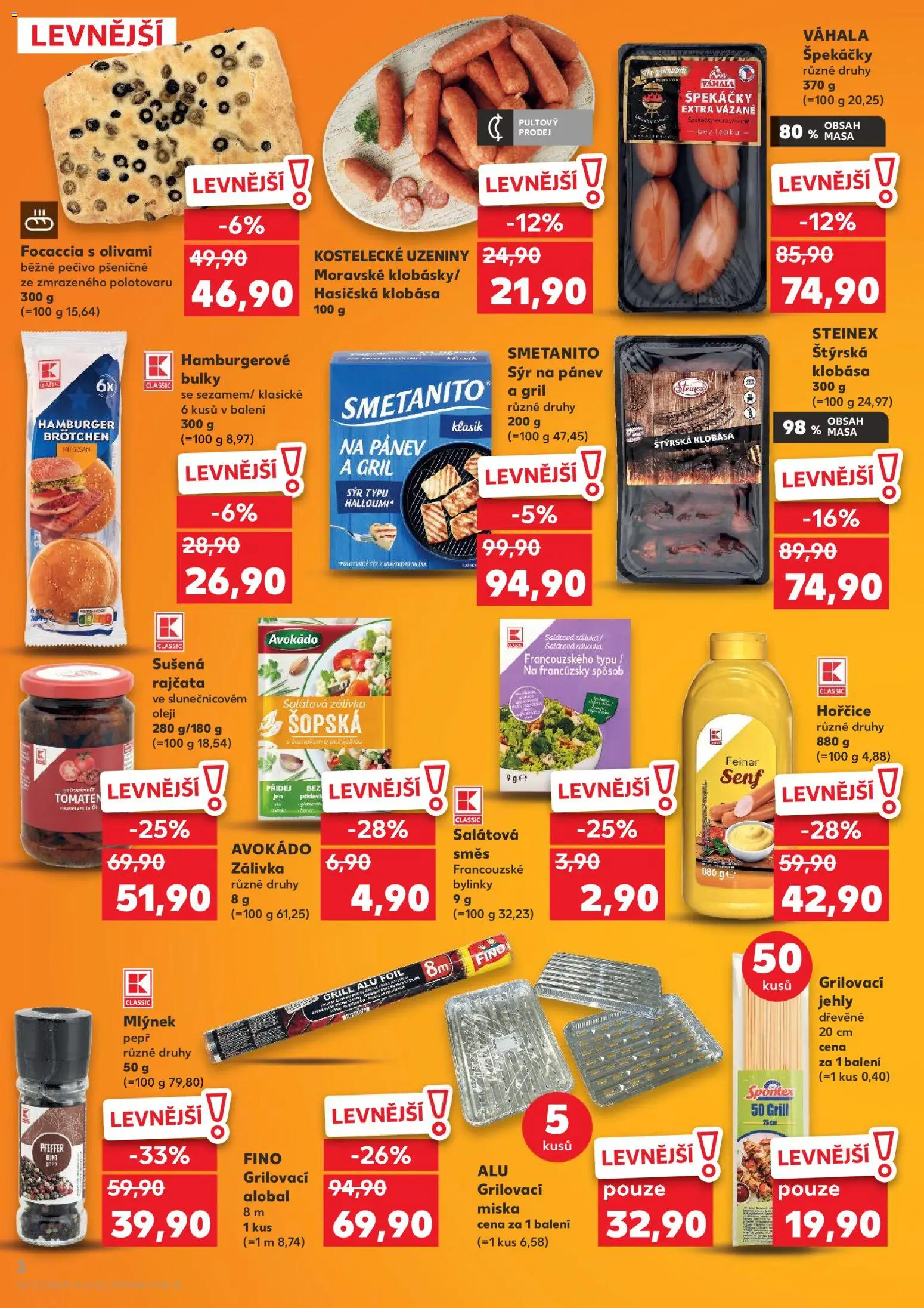 Kaufland leták - Plzeň od 01.07.2026 | Strana: 2 | Produkty: Rajčata, Miska, Focaccia, Pečivo