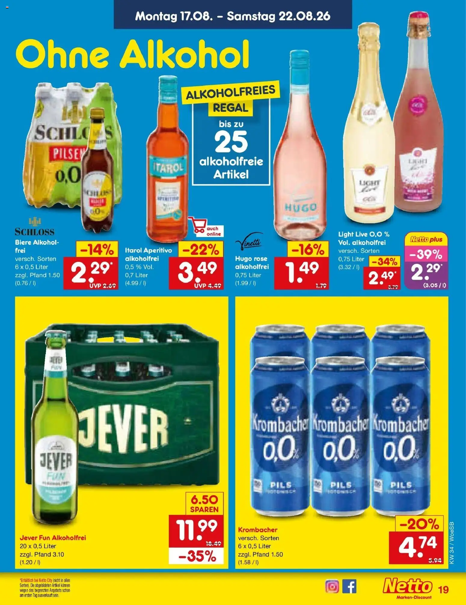 Netto Marken-Discount Prospekt Gemmingen – gültig ab 17.08.2026 | Seite: 25 | Produkte: Regal, Pils, Alkohol, Jever