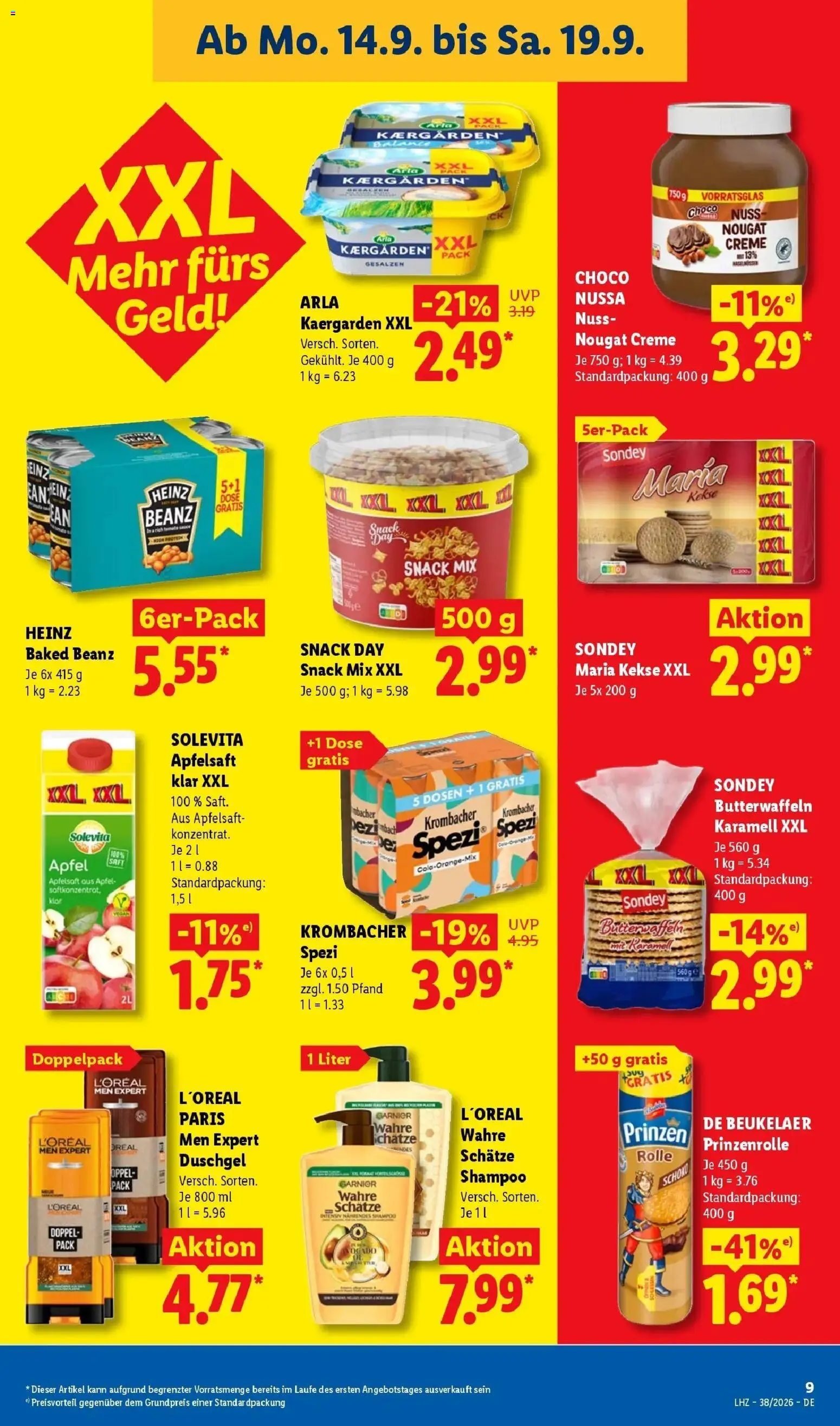 Lidl Prospekt Hagen (ab 14.09.2026) zum Blättern » Angebote | Seite: 21 | Produkte: Shampoo, Apple, Shower Gel, Kekse