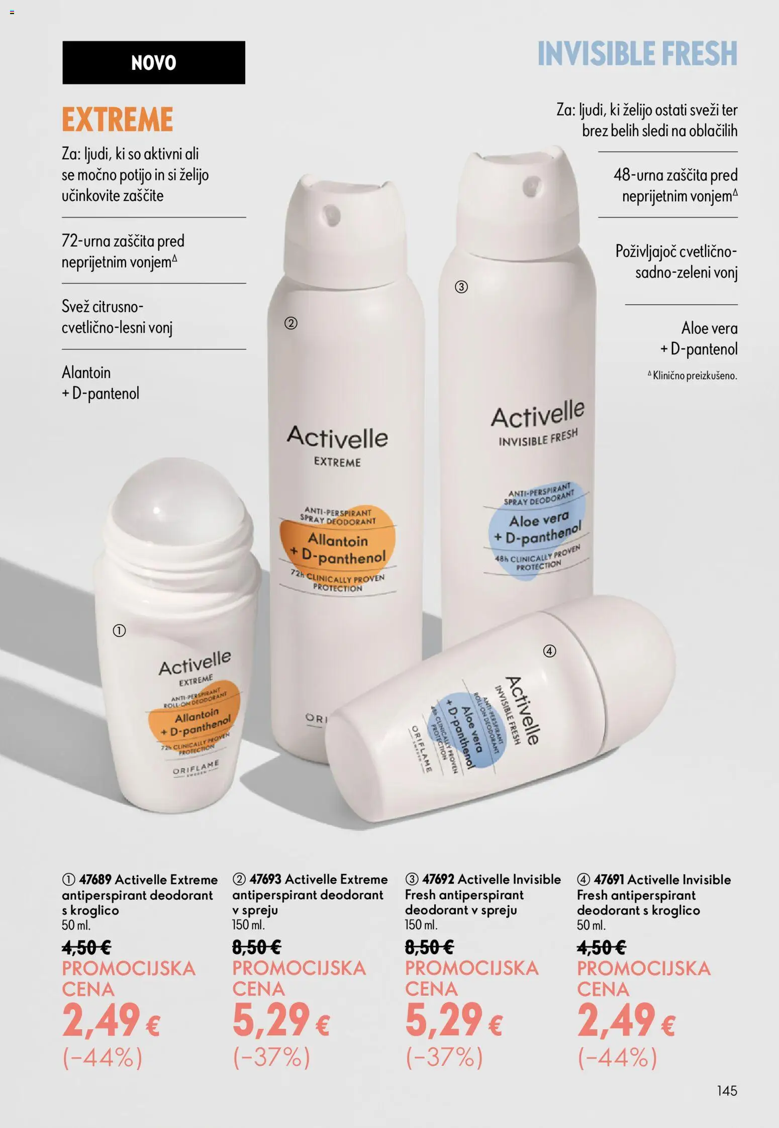 Novi Oriflame katalog ponudbe – veljaven od 24.06.2026 | Stran: 145 | Izdelki: Deodorant, Antiperspirant