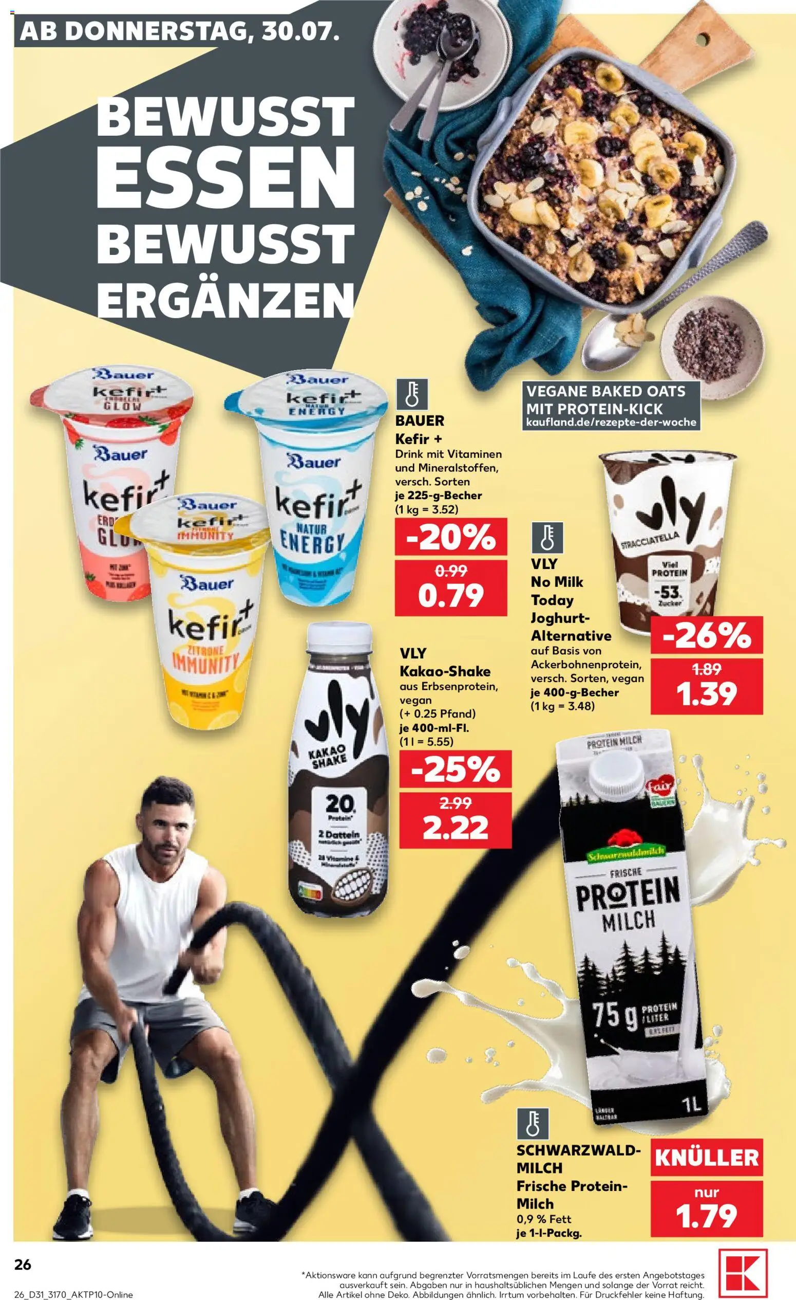 Kaufland Prospekt Rostock – gültig ab 30.07.2026 | Seite: 26 | Produkte: Kefir, Milch, Energy, Zitrone