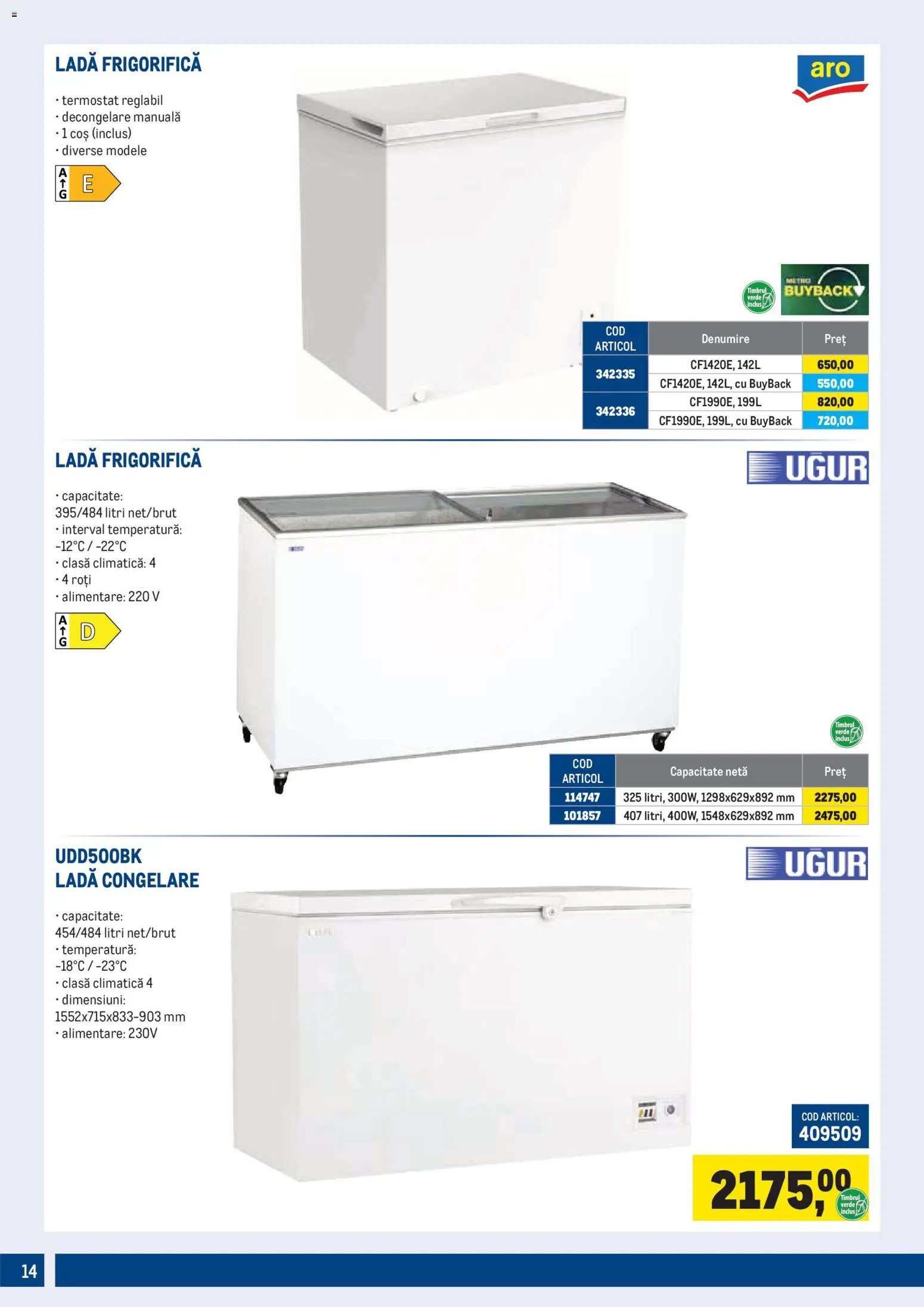Noul catalog Metro – valabil de la 01.07.2026 | Pagină: 14 | Produse: Coș, Ladă frigorifică