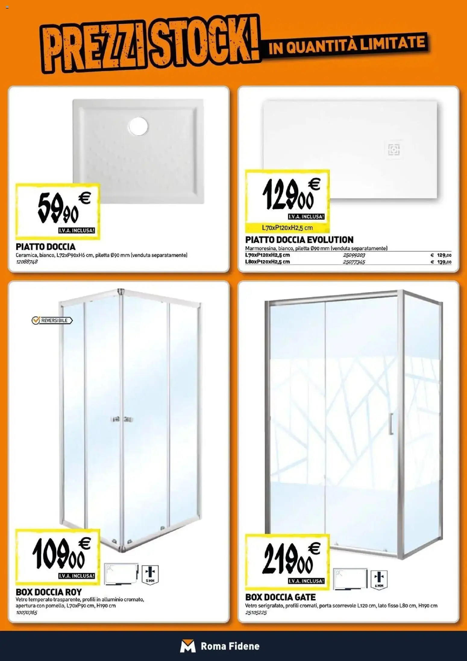 Volantino TECNOMAT del 12.03.2026 | Pagina: 2 | Prodotti: Box doccia, Piatto, Alluminio, Doccia