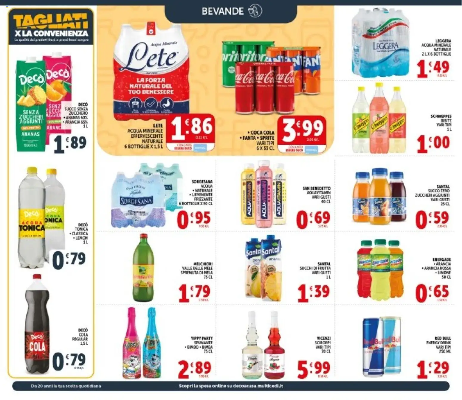 Volantino Decò del 08.06.2026 | Pagina: 17 | Prodotti: Ananas, Spumante, Bibite, Arancia