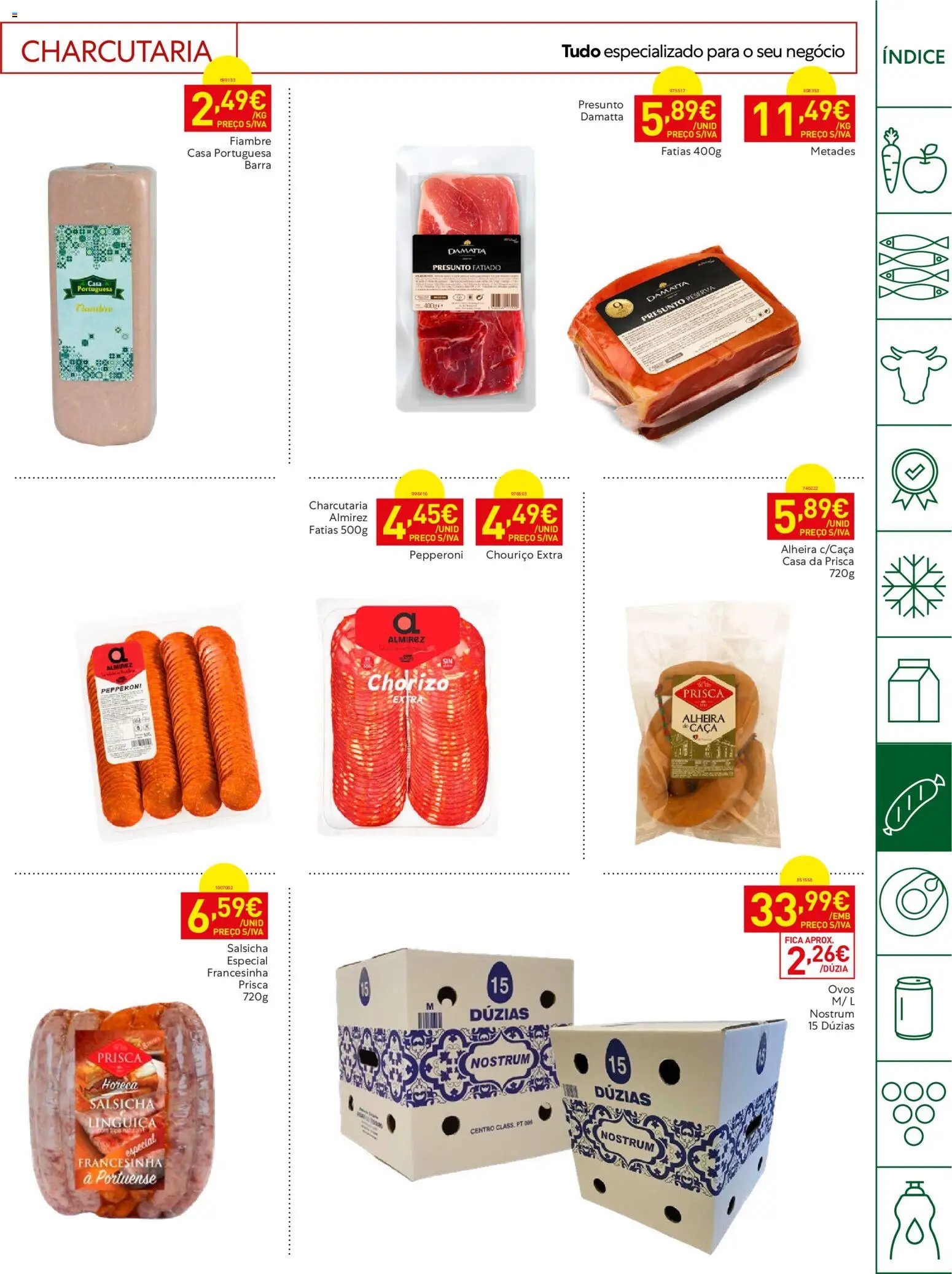 Recheio Horeca │ válido de 21/07/2026 | Página: 17 | Produtos: Ovos, Presunto, Chouriço, Alheira