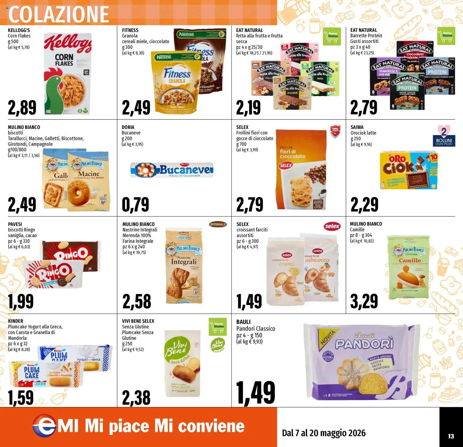Volantino EMI del 07.05.2026 | Pagina: 13 | Prodotti: Cioccolato, Carota, Latte, Cacao