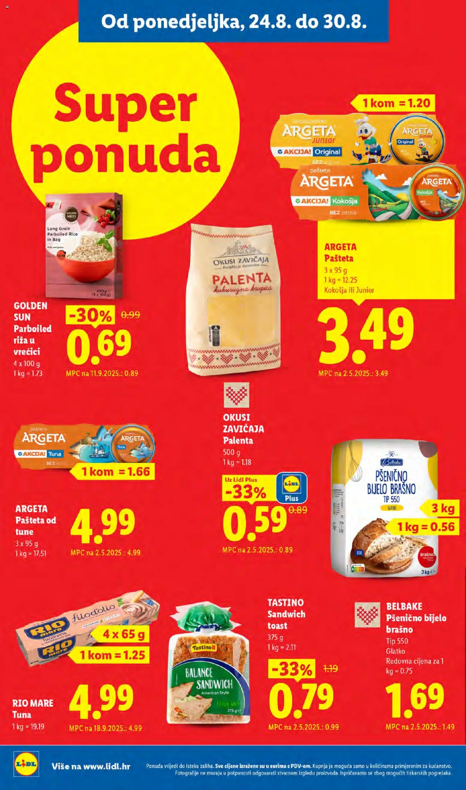 Lidl katalog | vrijedi od 24.08.2026 | Stranica: 6 | Proizvodi: Sandwich, Toast, Riža, Tuna