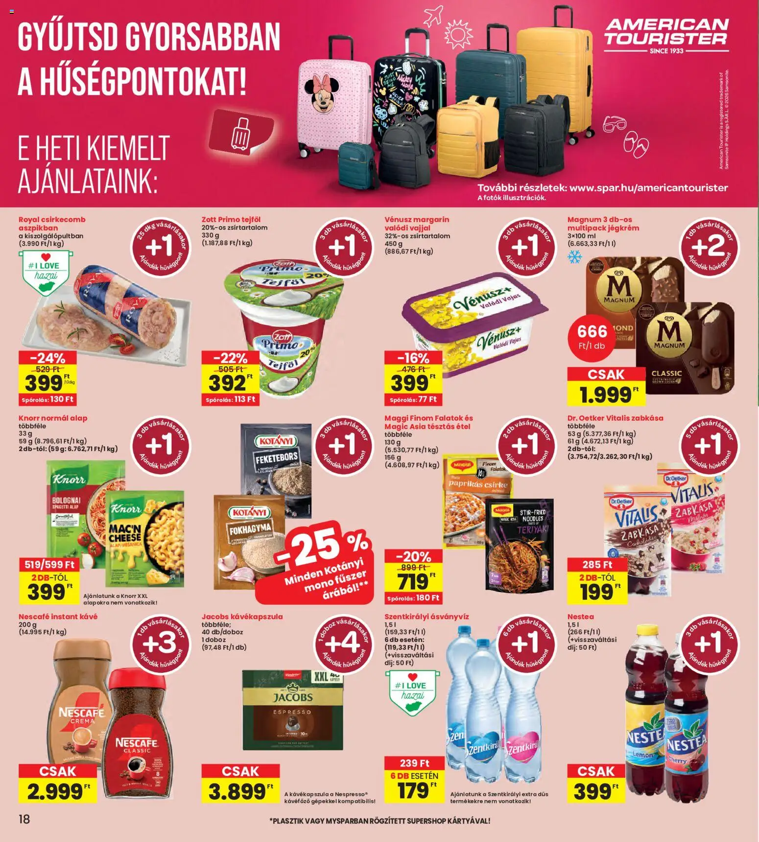 Interspar akciós ujság - amely érvényes a következő dátumtól: 11.06.2026 | Oldal: 18 | Termékek: Margarin, Kávé, Csirkecomb, Fűszer