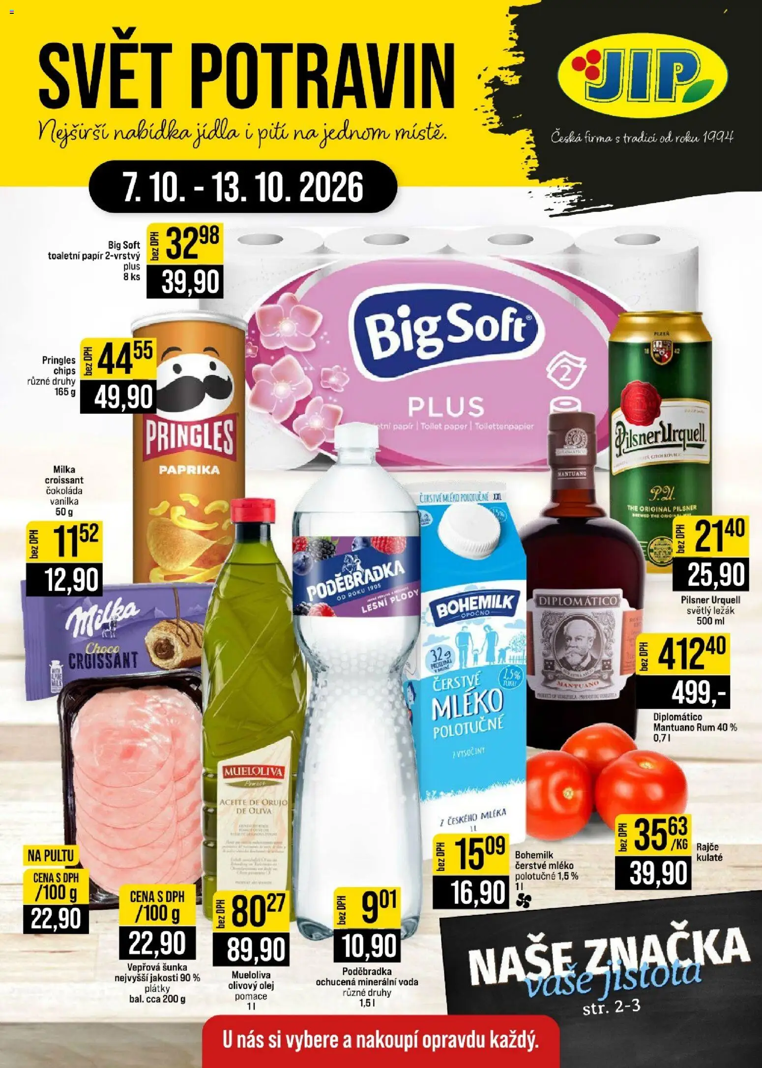 Jip leták - Cash & Carry od 07.10.2026 | Strana: 1 | Produkty: Rum, Mléko, Paprika, Croissant