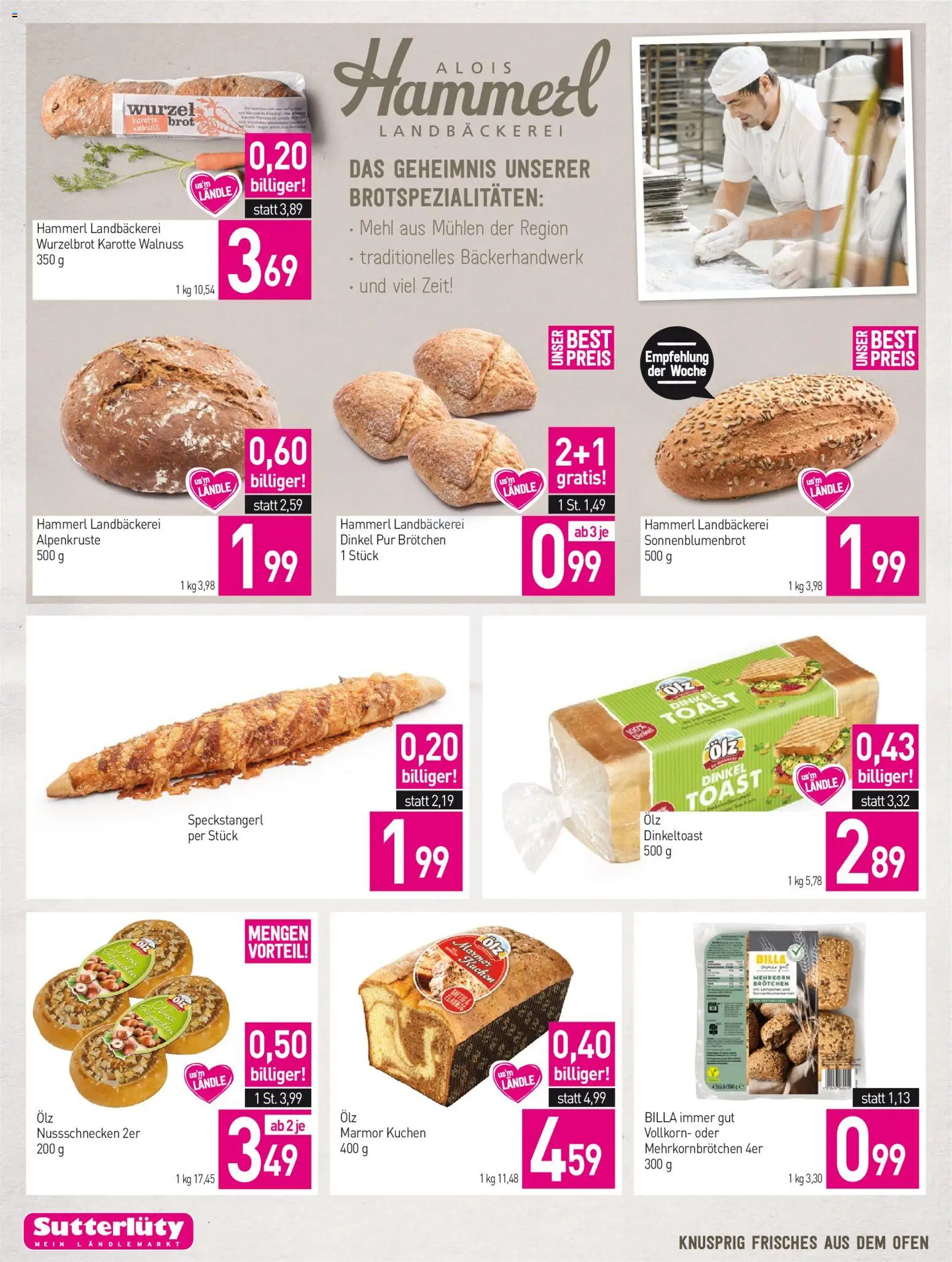 Sutterlüty Flugblatt gültig ab 08.10.2026 | Seite: 4 | Produkte: Karotte, Ofen, Mehl, Brot