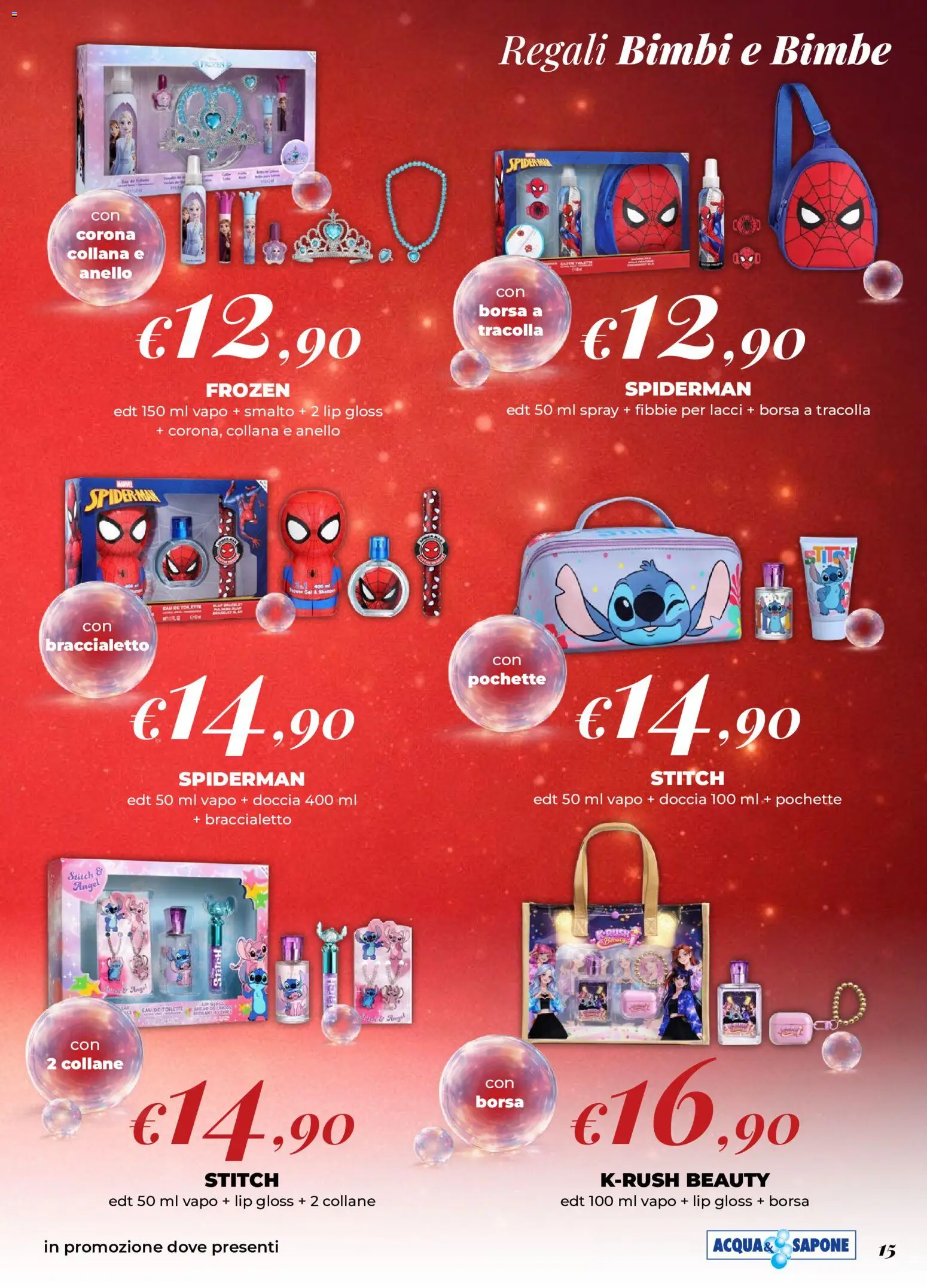 Volantino Acqua e Sapone del 02/11/2026 | Pagina: 15 | Prodotti: Collana, Anello, Borsa, Doccia