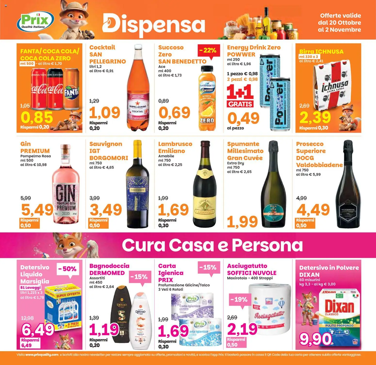 Volantino Prix del 20/10/2026 | Pagina: 19 | Prodotti: Cocktail, Limone, Coca Cola, Birra Ichnusa