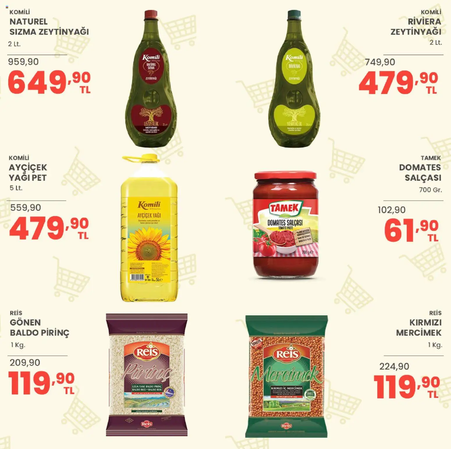 Sarıyer Katalog - 23 Ekim 2026 tarihinden itibaren geçerlidir | Sayfa: 19 | Ürünler: Sızma zeytinyağı, Mercimek, Domates, Zeytinyağı