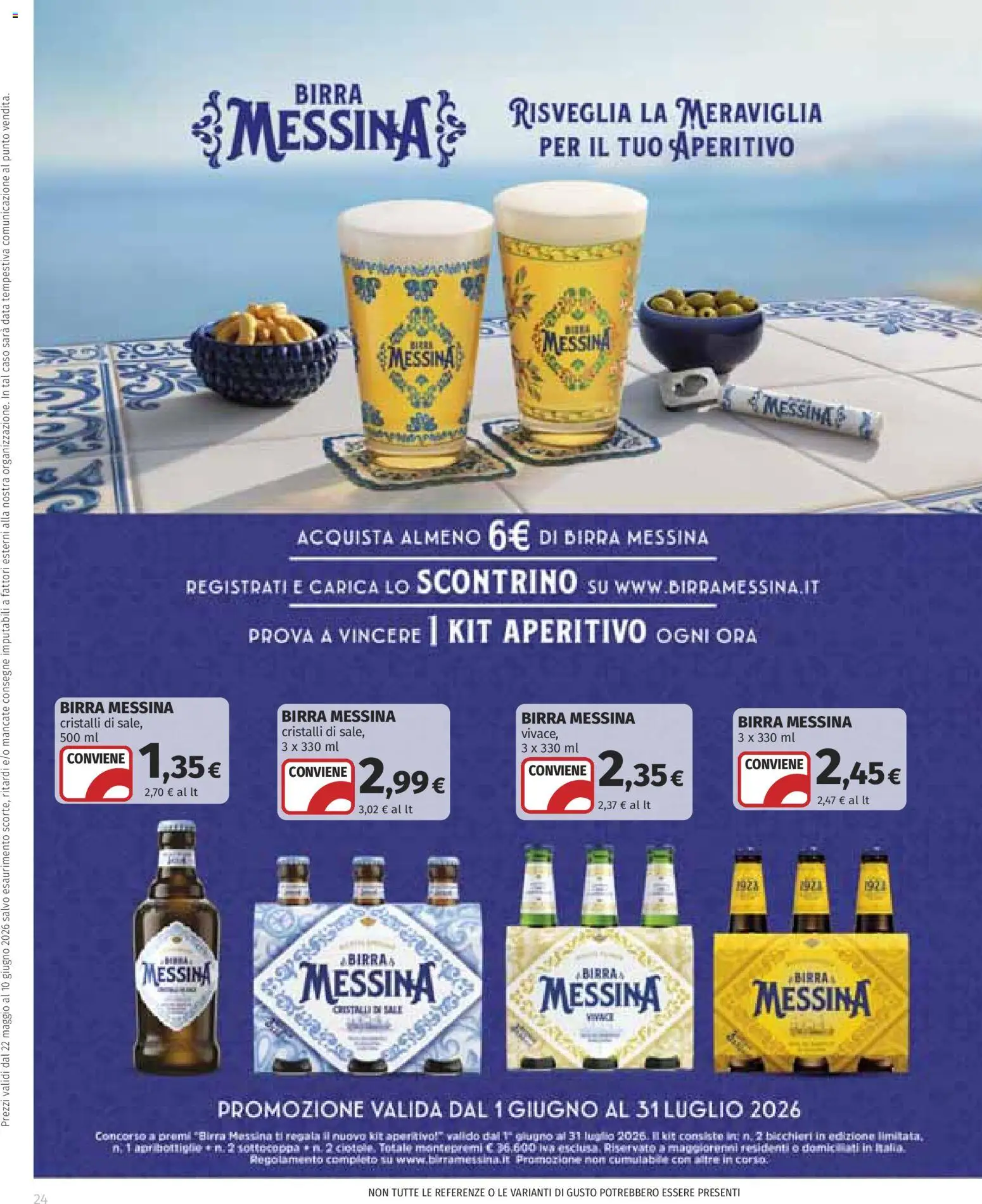 Volantino COOP del 22.05.2026 | Pagina: 24 | Prodotti: Birra, Sale, Data, Birra messina