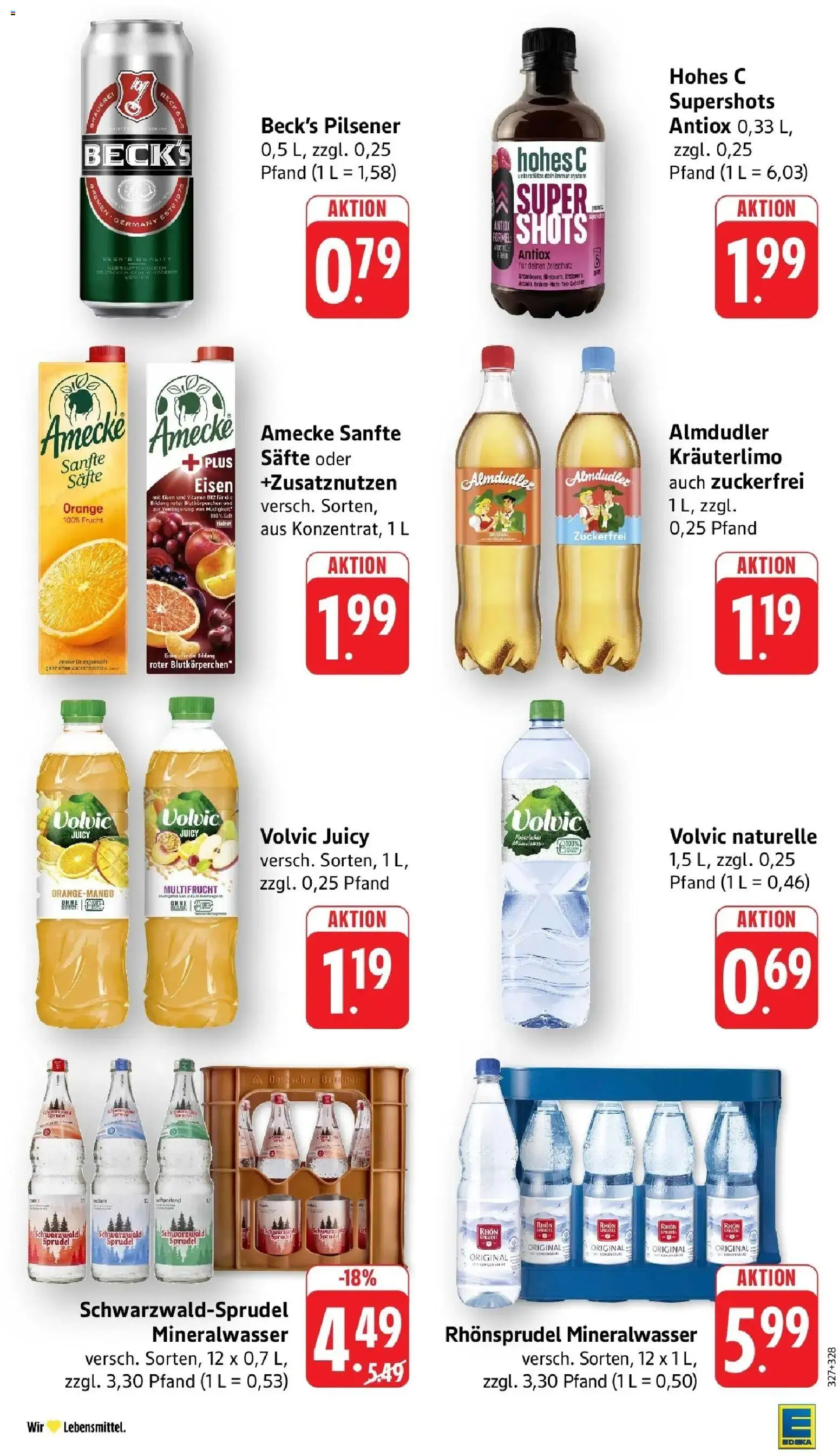 Edeka Prospekt Bad Camberg (ab 14.09.2026) » Angebote Online | Seite: 22 | Produkte: Orangensaft, Mineralwasser, Hohes c, Volvic