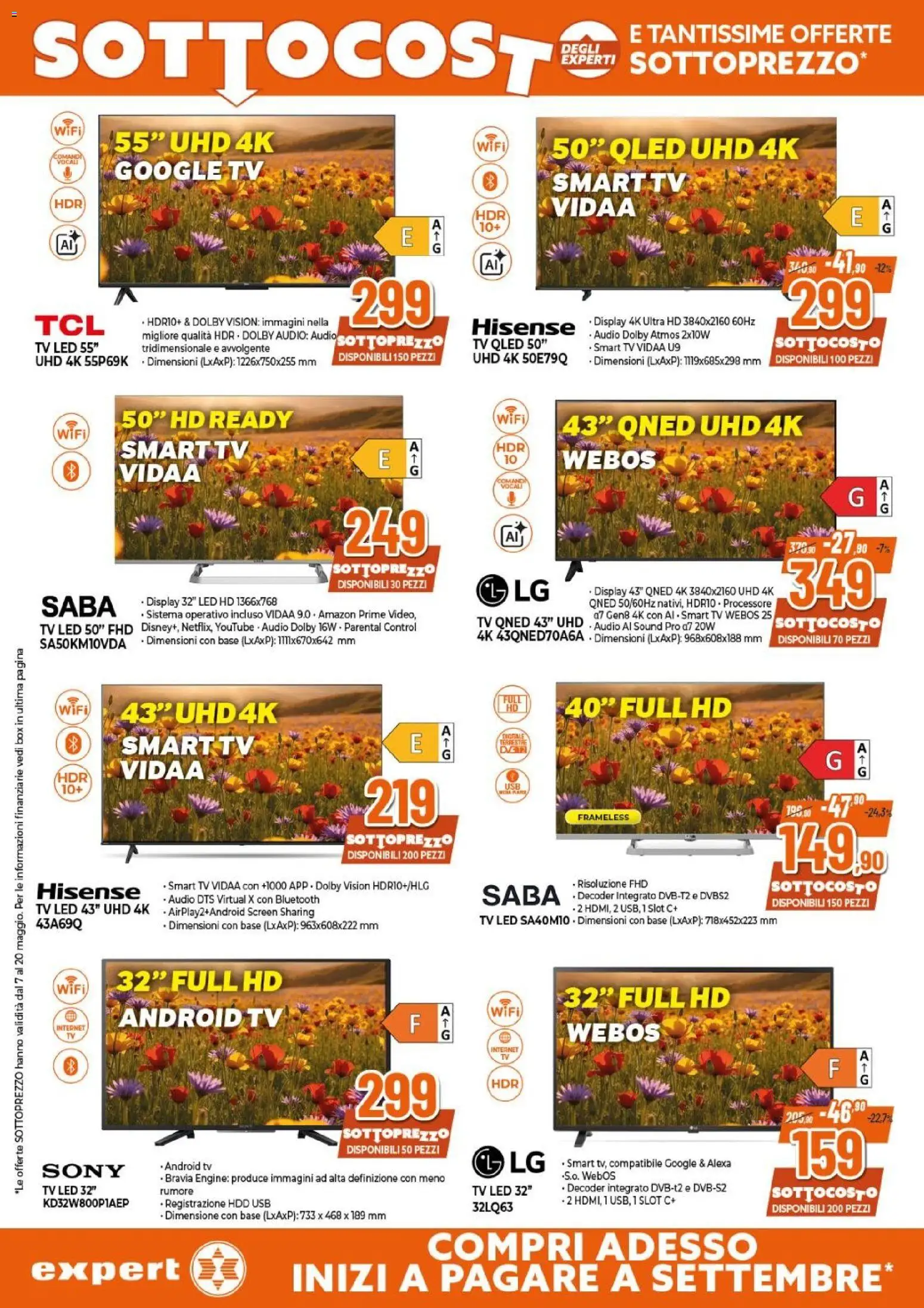 Volantino Expert del 07.05.2026 | Pagina: 21 | Prodotti: smart TV, Decoder, TV, Audio