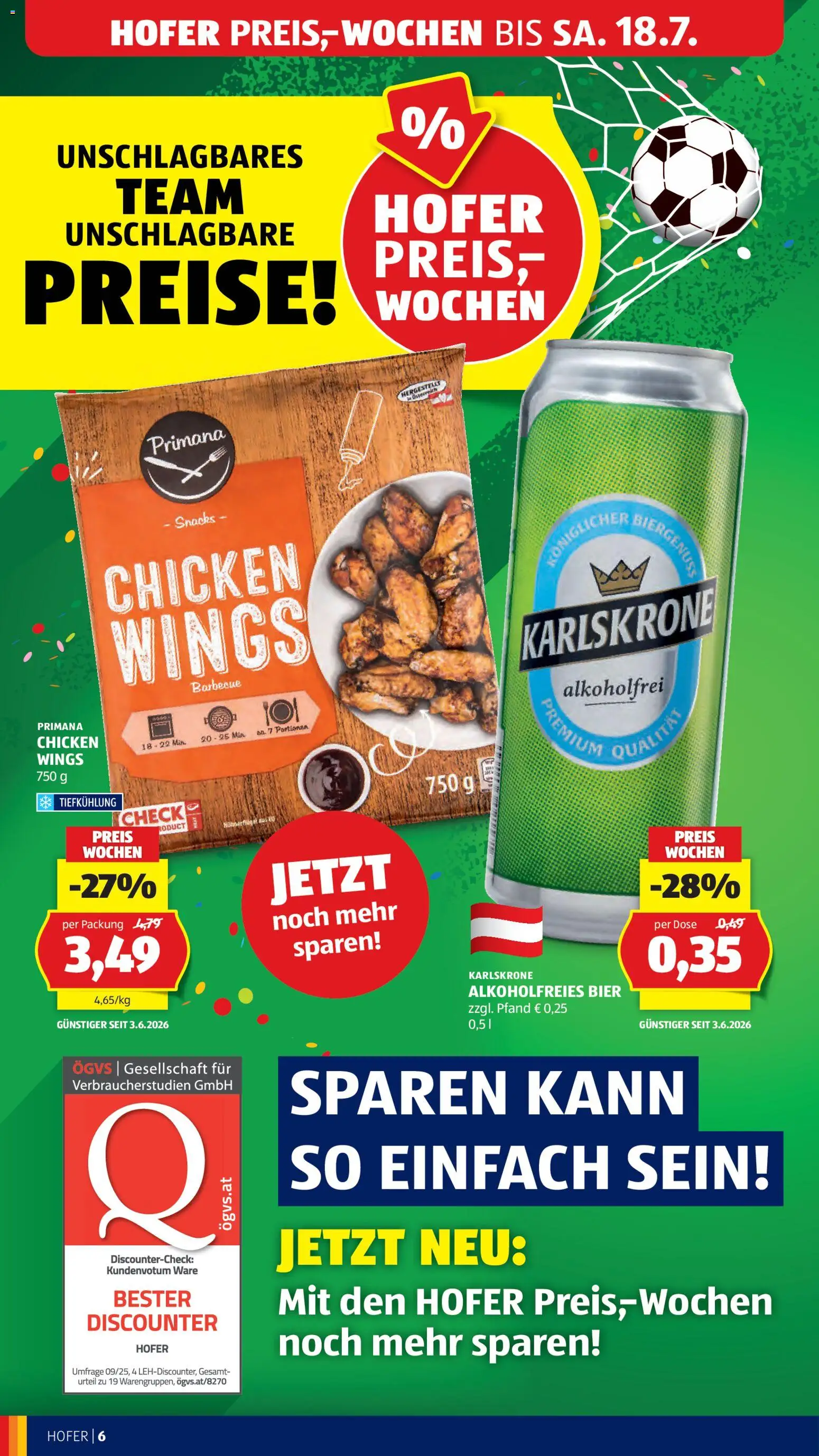 Hofer Flugblatt gültig ab 26.06.2026 | Seite: 10 | Produkte: Bier