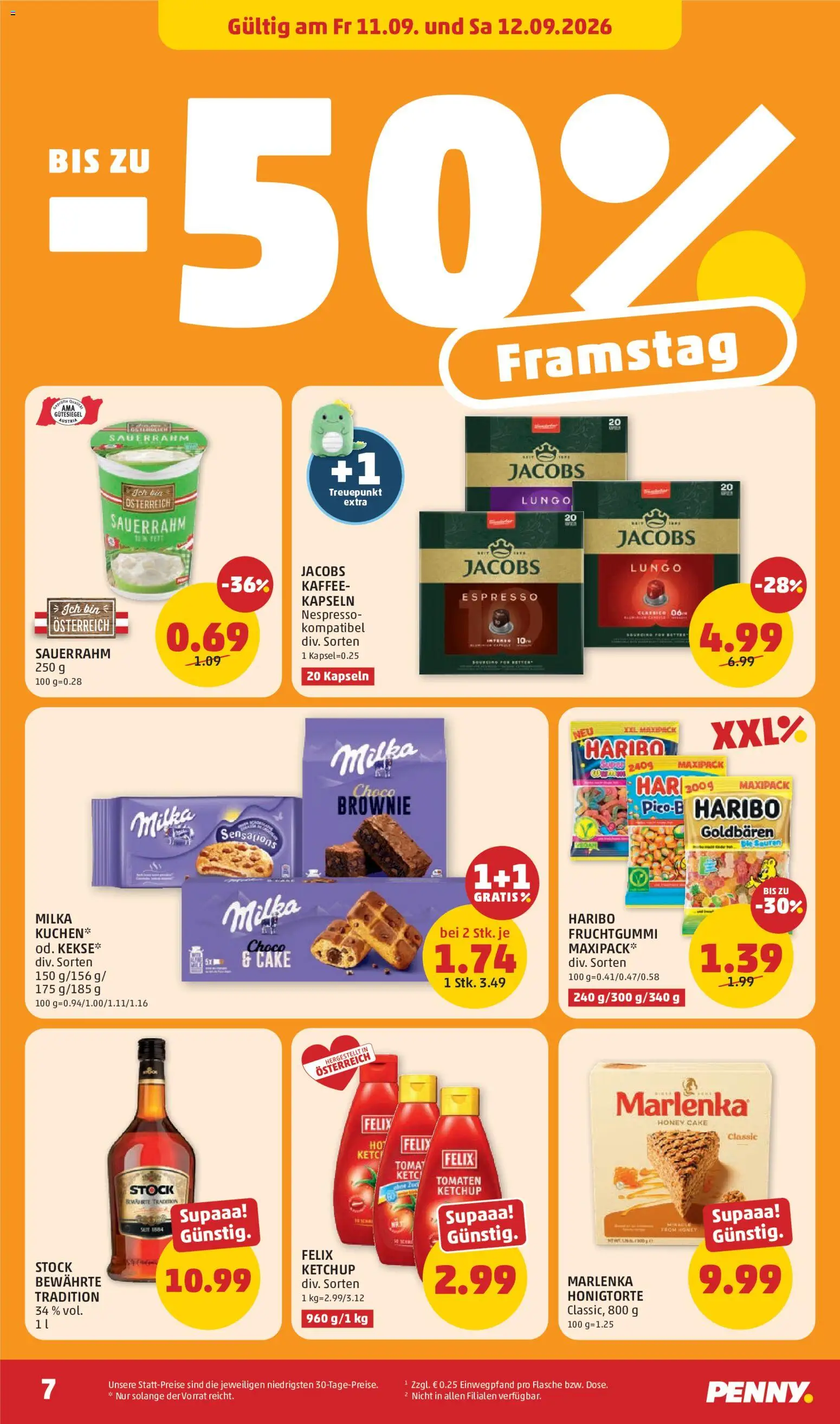 Penny Markt Flugblatt gültig ab 10.09.2026 | Seite: 7 | Produkte: Ketchup, Kaffee, Tomaten, Sauerrahm