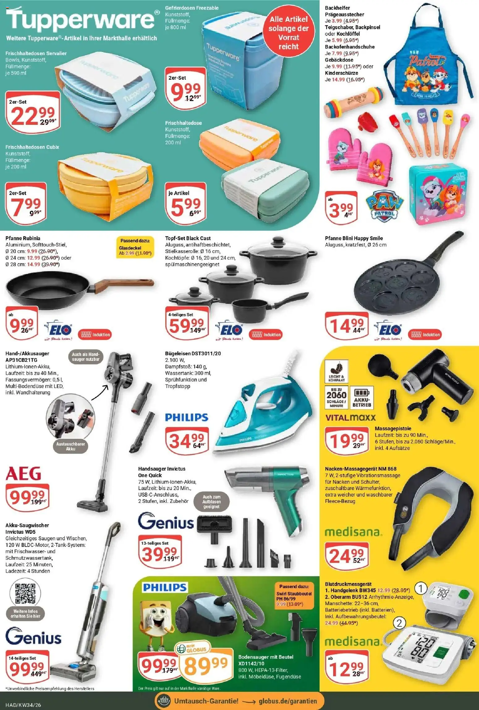 Globus Prospekt Halle (saale) (ab 17.08.2026) » Angebote online | Seite: 23 | Produkte: Philips, Bügeleisen, Massagepistole