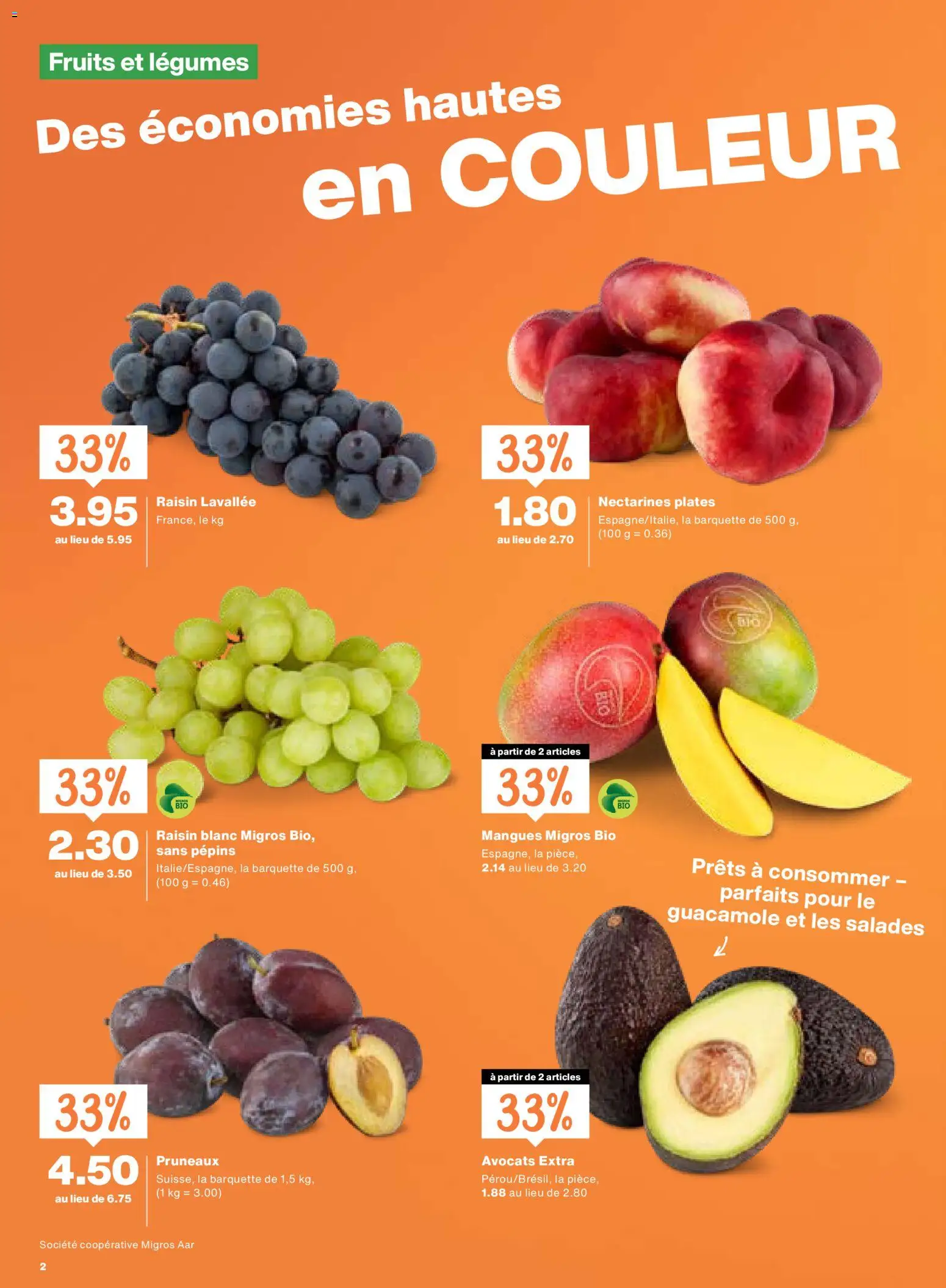 Migros aktionen FR – gültig ab 27.08.2026 | Seite: 2 | Produkte: Guacamole