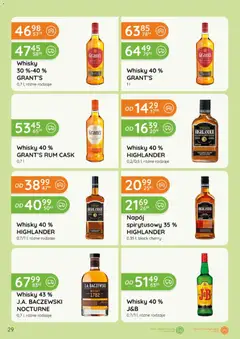Pogląd oferty "Eurocash gazetka - Katalog Alkoholowy" - ważna od 01.06.2026 | Strona: 29 | Produkty: Grant's, Rum, Whisky