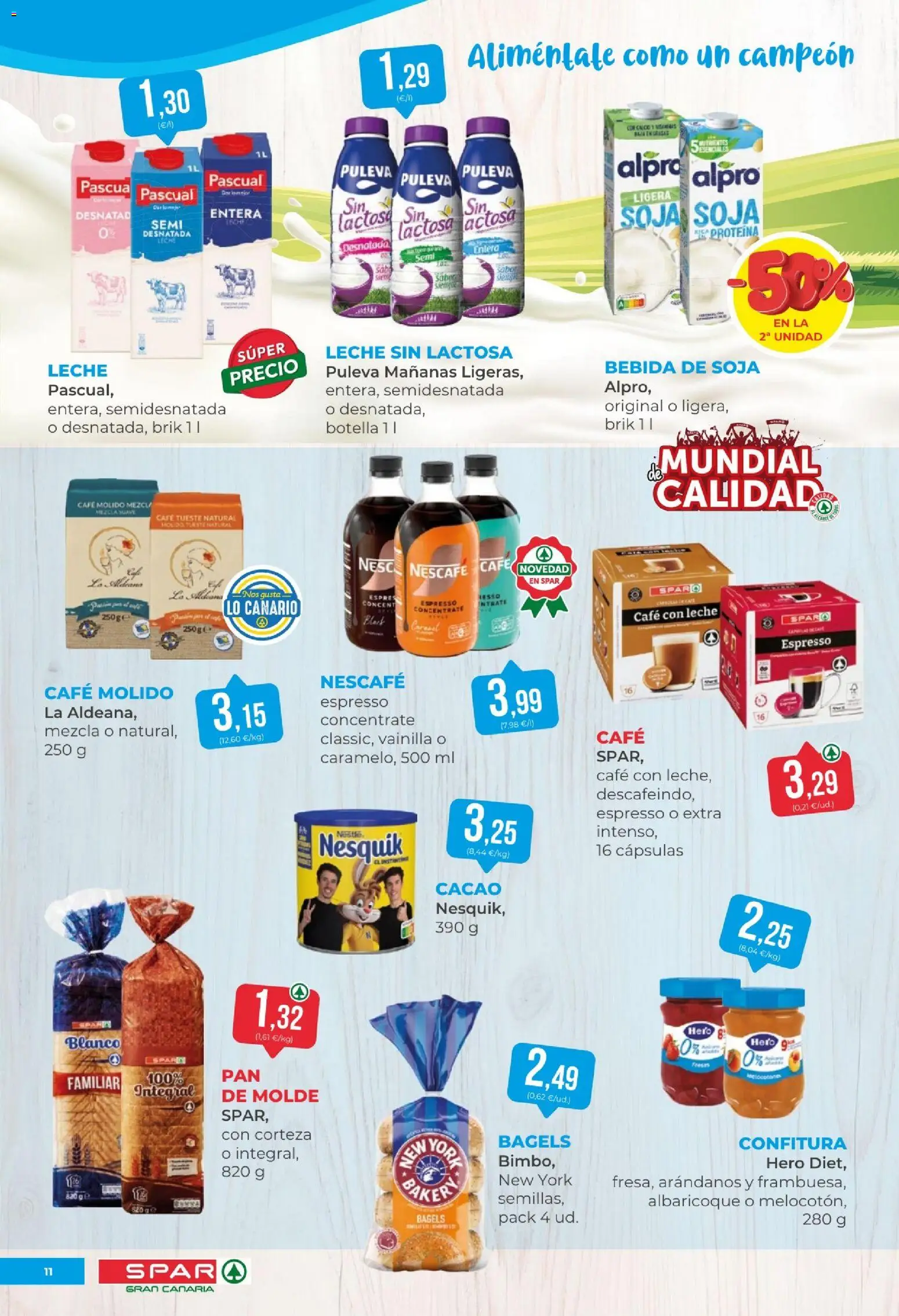 Spar folleto │ válido desde el 12.06.2026 | Página: 11 | Productos: Leche, Café, Café molido, Αποφλοιωτής σκόρδου