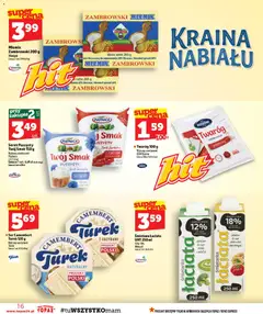 Pogląd oferty "Topaz gazetka" - ważna od 24.09.2026 | Strona: 16 | Produkty: Piątnica, Camembert, Ser, Śmietana