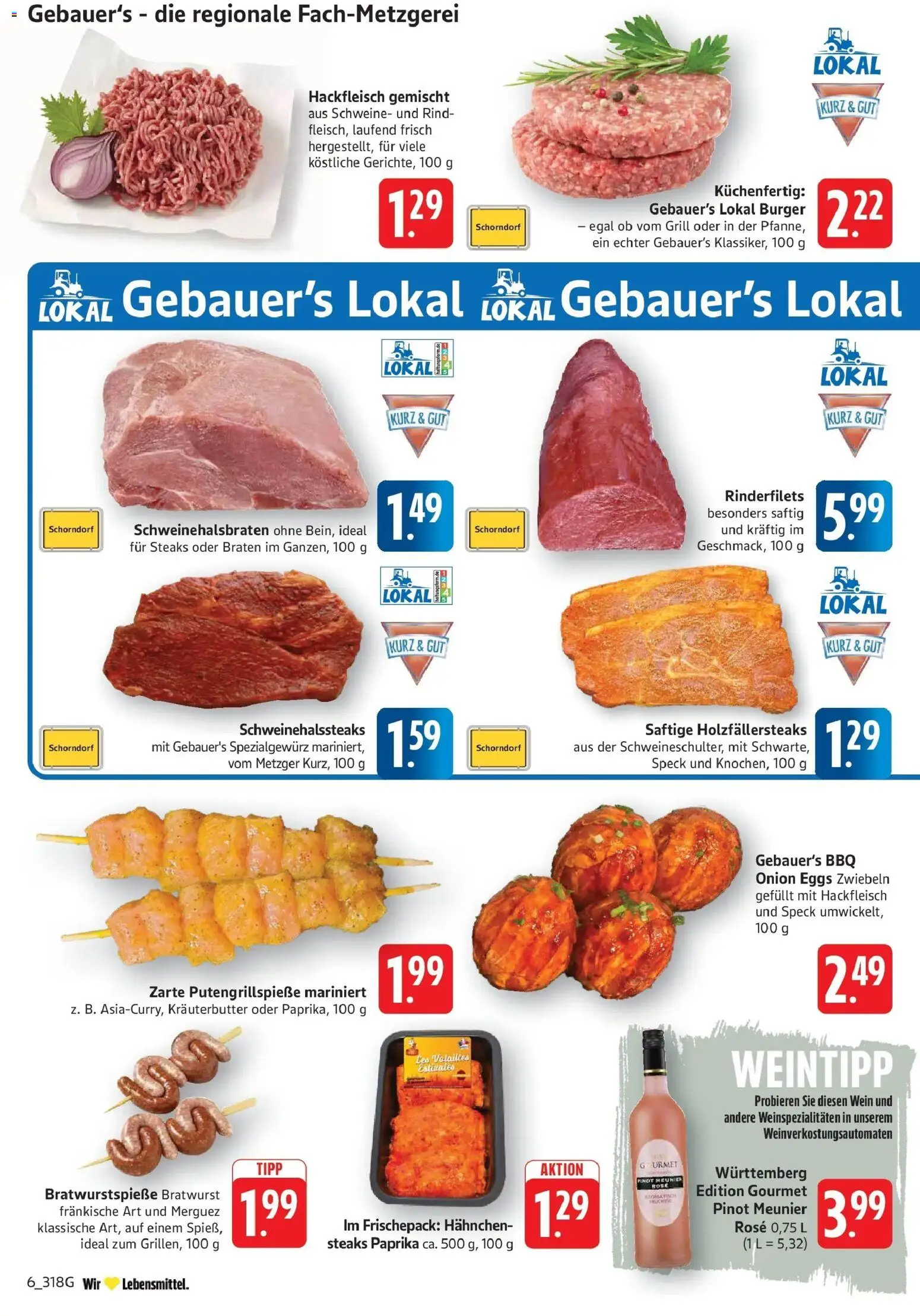 Edeka prospekt Geislingen – gültig ab 29.06.2026 | Seite: 8 | Produkte: Bratwurst, Kräuterbutter, Zwiebeln, Wein