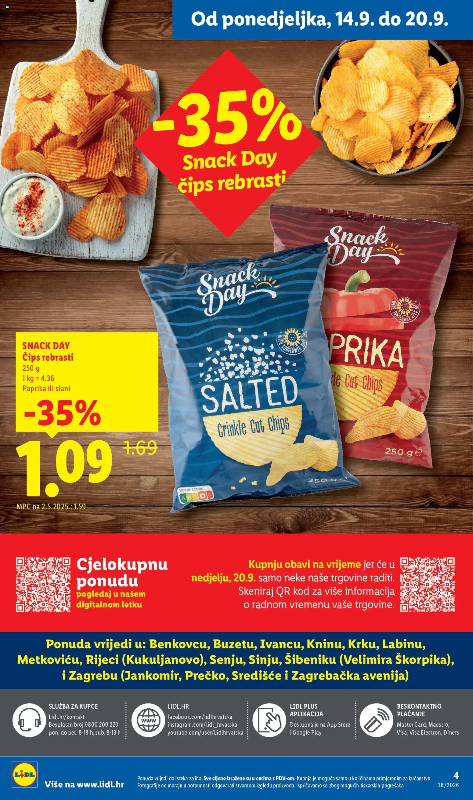 Lidl katalog | vrijedi od 14.09.2026 | Stranica: 4 | Proizvodi: Chips, Paprika, Čips