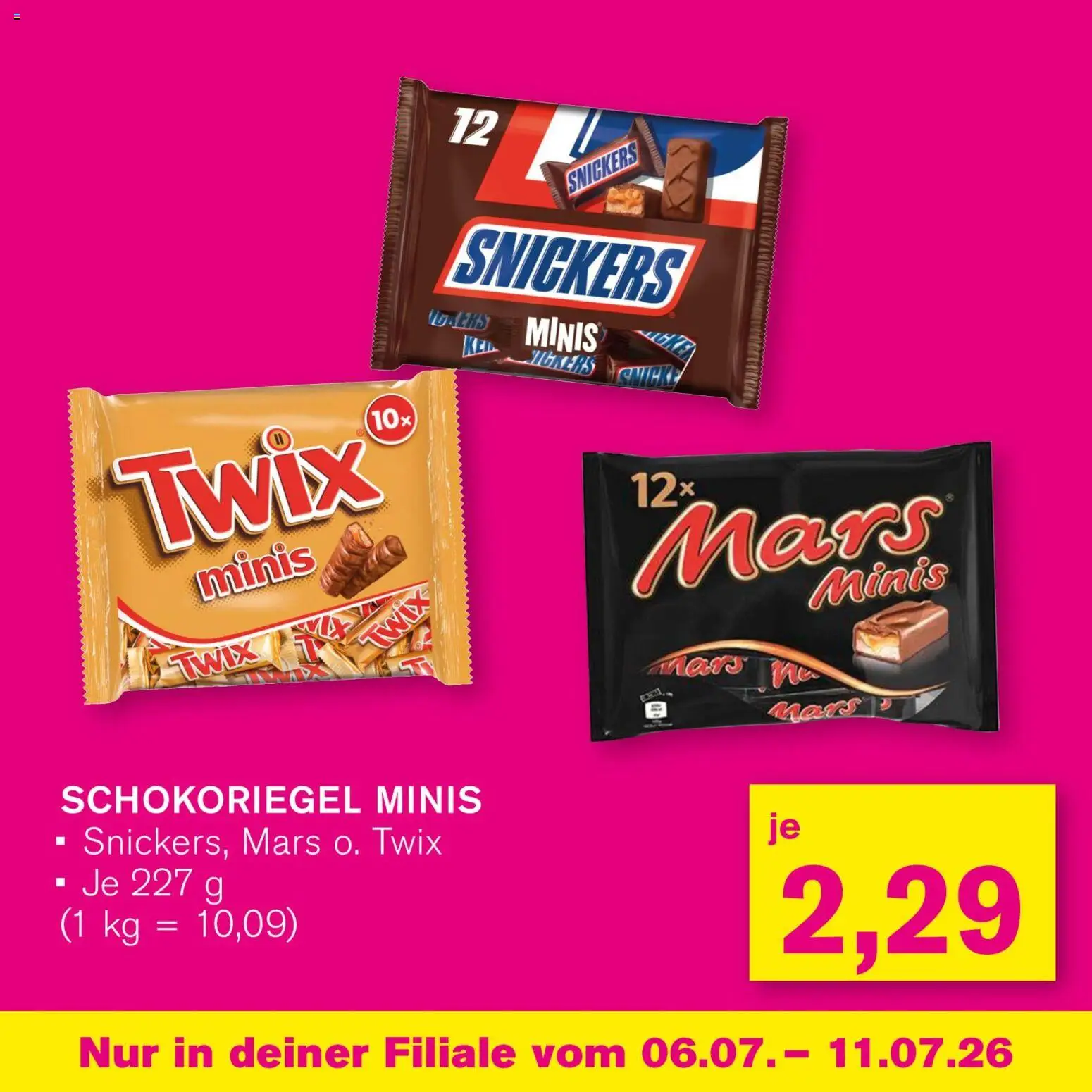 KODi Prospekt – gültig ab 06.07.2026 | Seite: 2 | Produkte: Snickers, Mars, Twix