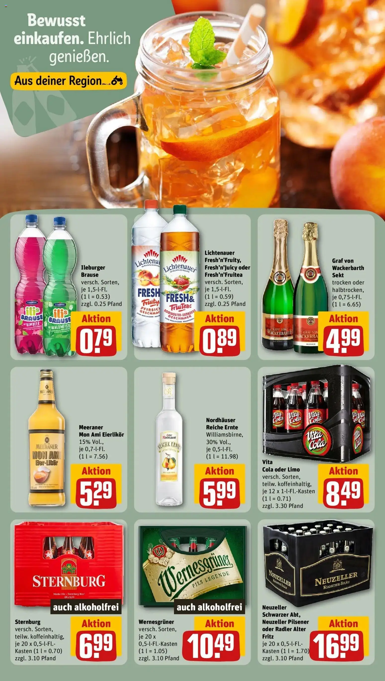 Rewe Prospekt Brieselang – gültig ab 13.07.2026 | Seite: 17 | Produkte: Cola, Bier, Pils, Vita cola
