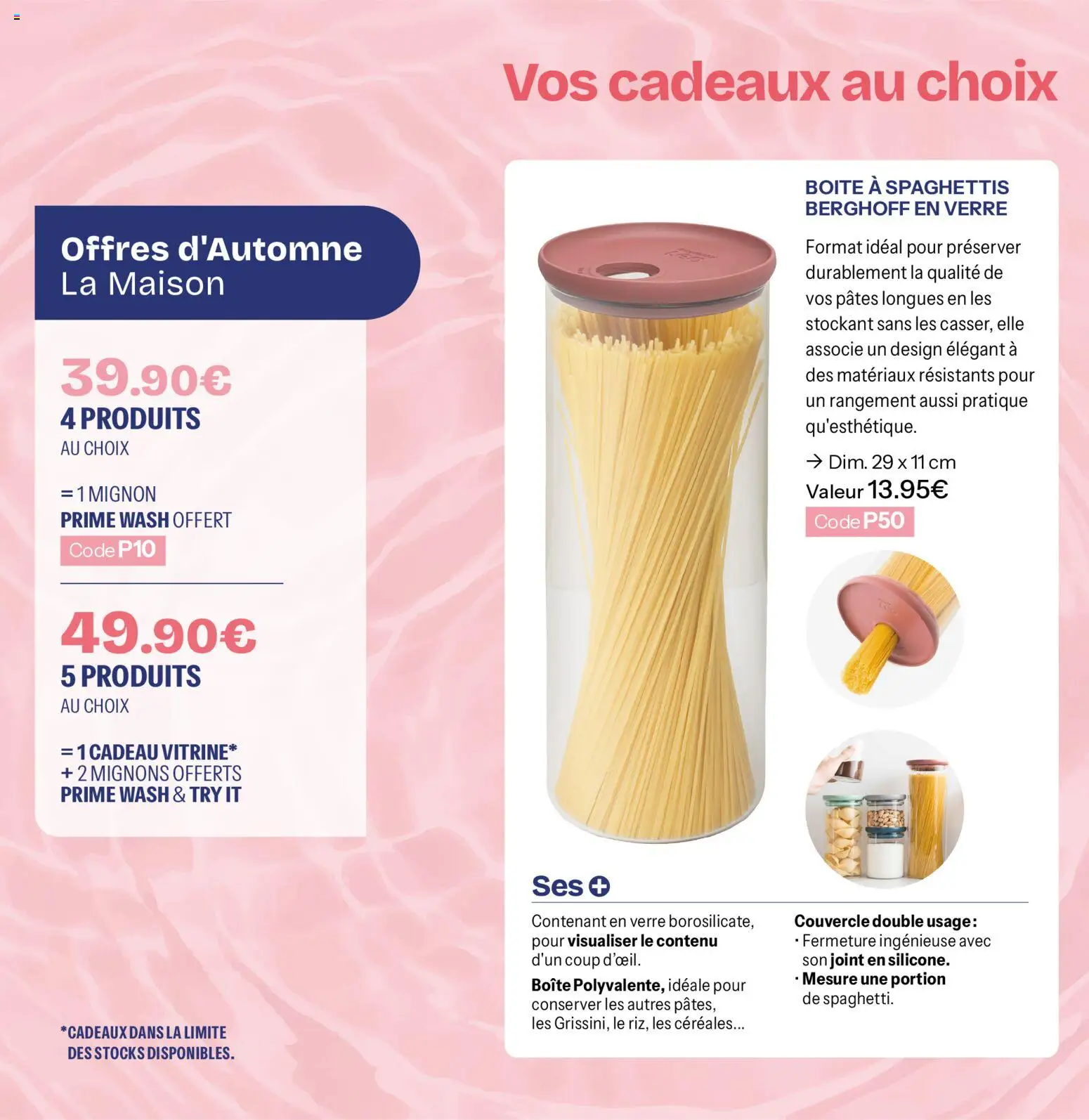{H1} | Page: 6 | Produits: Couvercle, Spaghettis, Céréales, Pâtes
