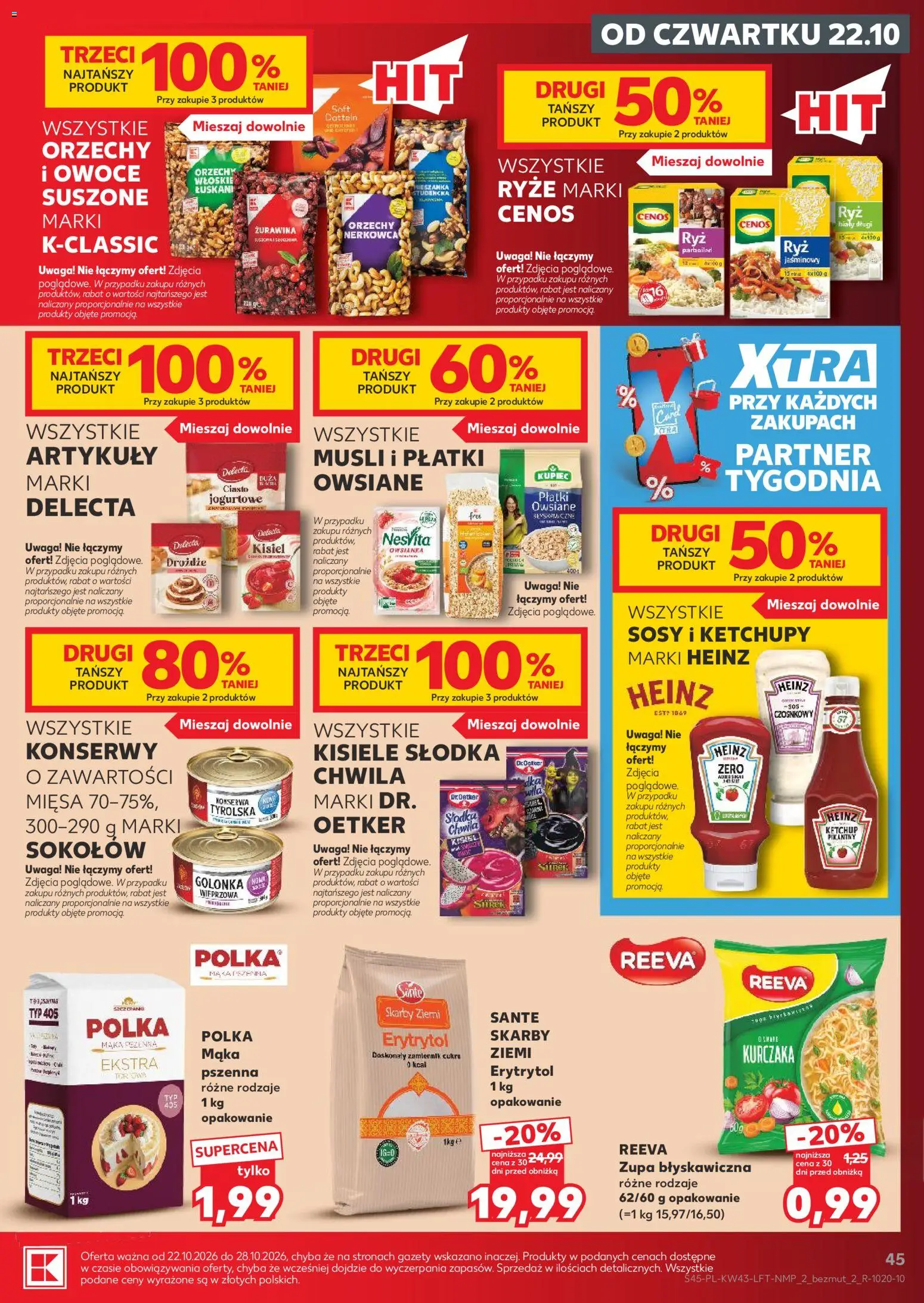 Kaufland Polsko leták od 22.10.2026 | Strana: 45 | Produkty: Rýže, Müsli