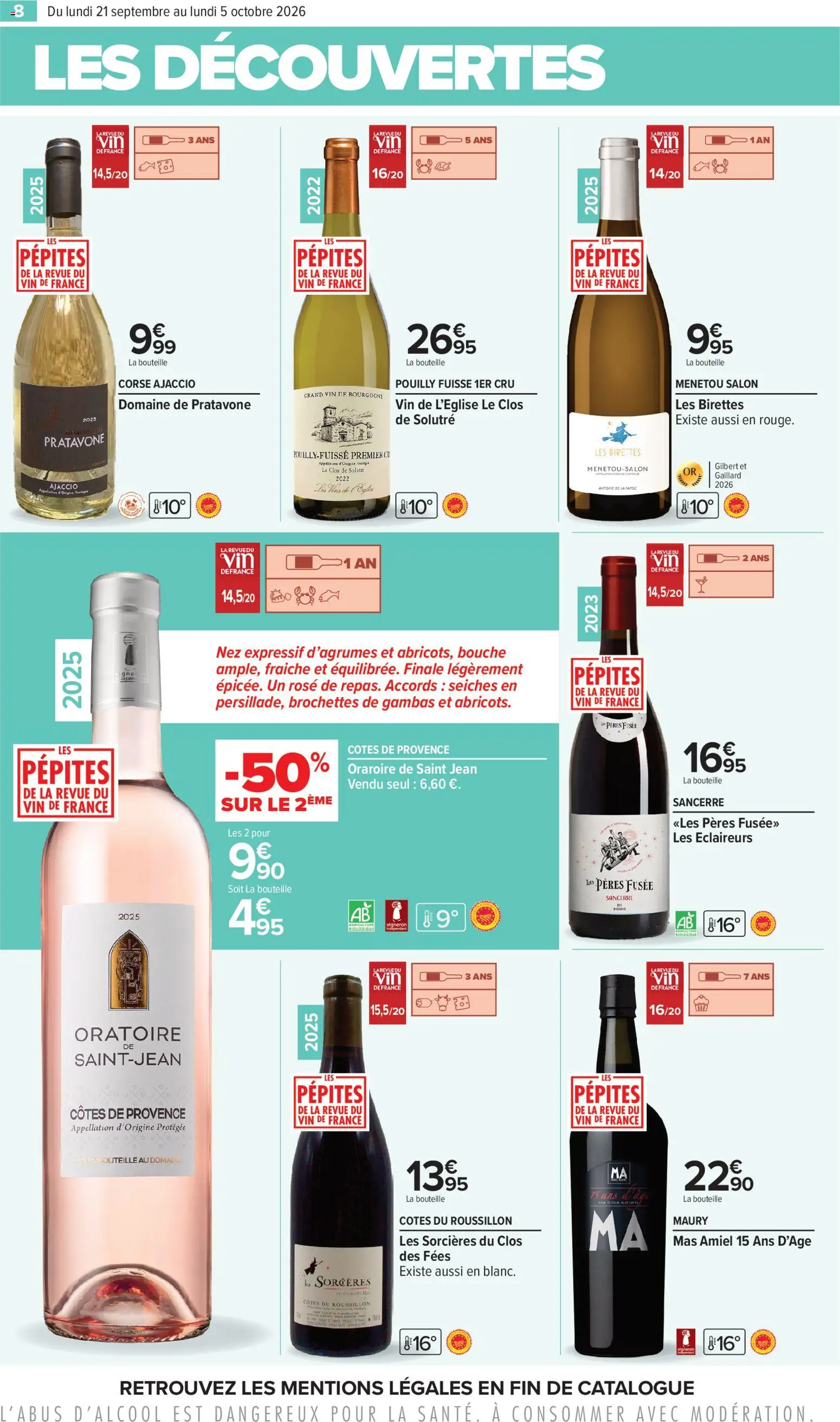 {H1} | Page: 8 | Produits: Bourgogne, Bouteille, Gambas, Vin