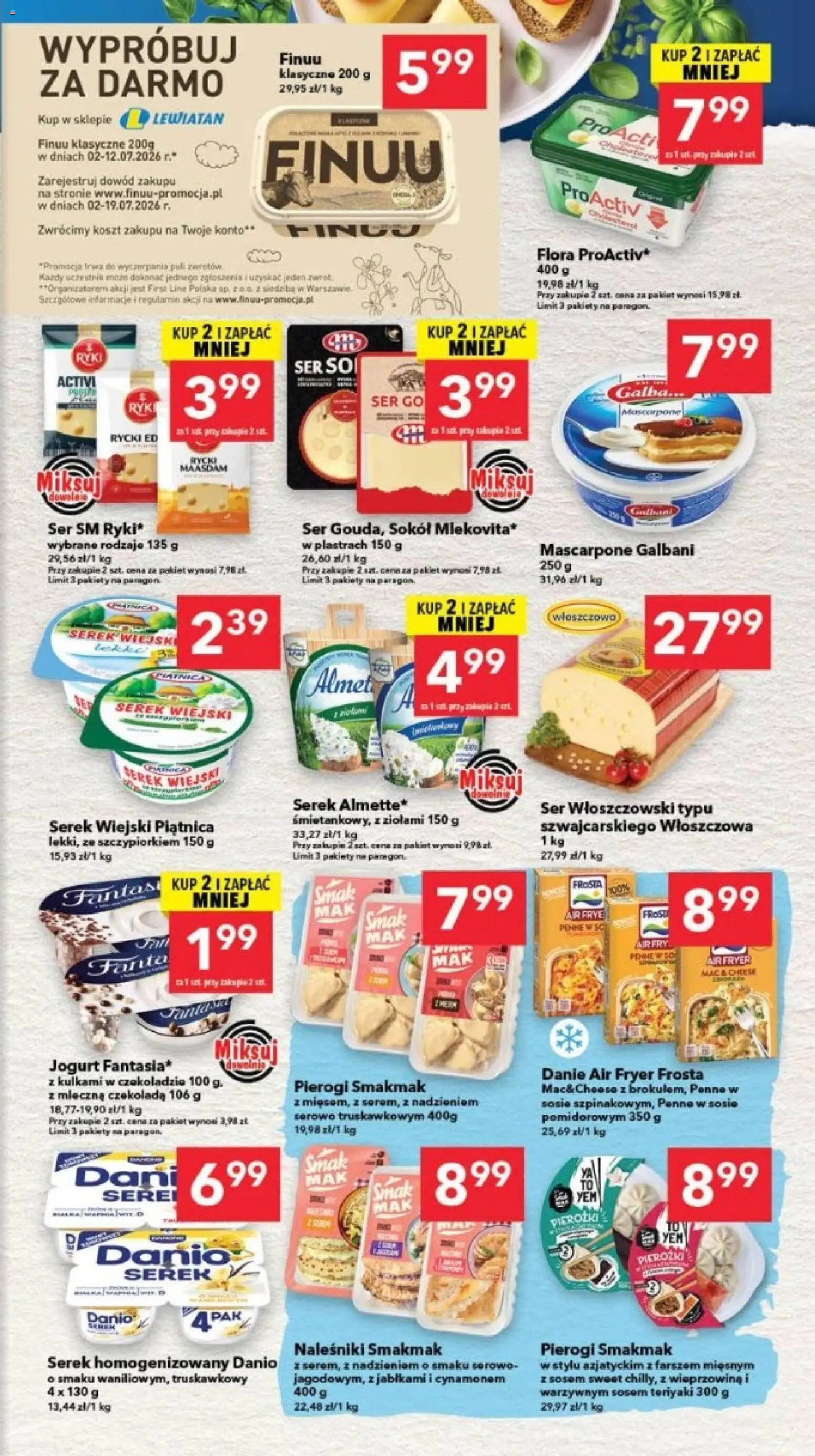 Lewiatan gazetka - Bydgoszcz od 02.07.2026 | Strona: 3 | Produkty: Serek wiejski, Ser, Czekolada, Wieprzowina