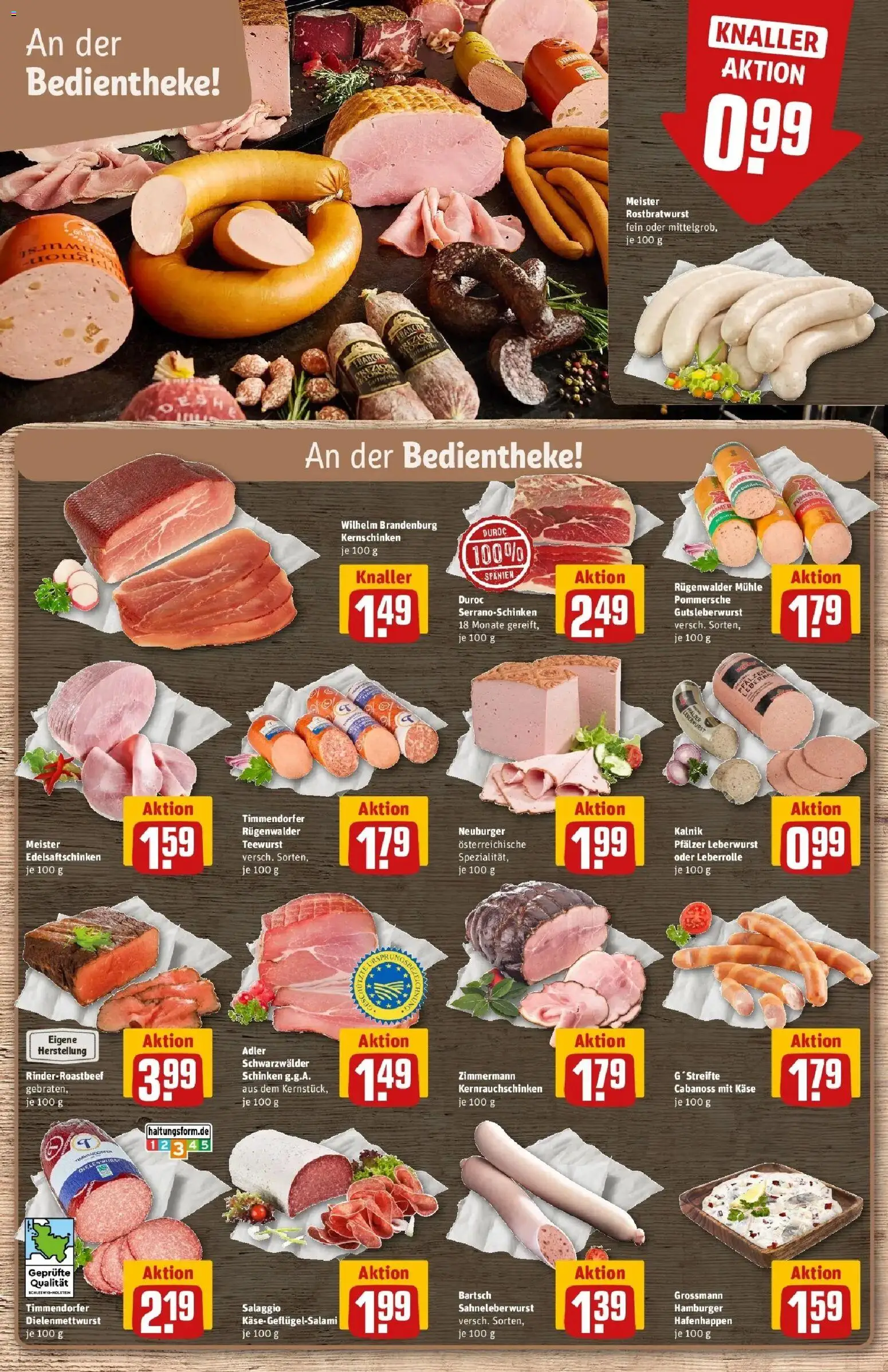 Rewe Prospekt Hamburg/Tonndorf – gültig ab 08.06.2026 | Seite: 10 | Produkte: Mühle, Käse, Salami, Schinken